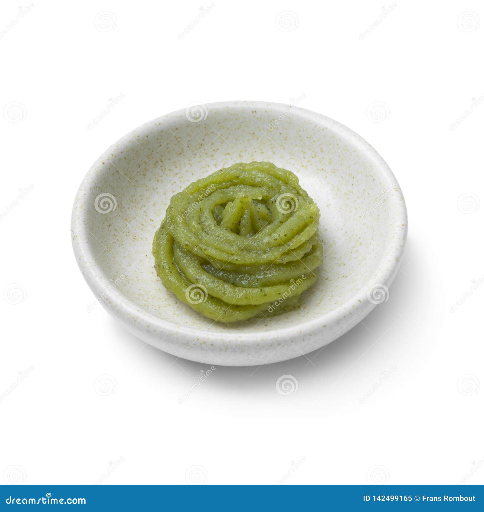 Bowl with Traditional Japanese Horseradish Paste Stock Image Image of