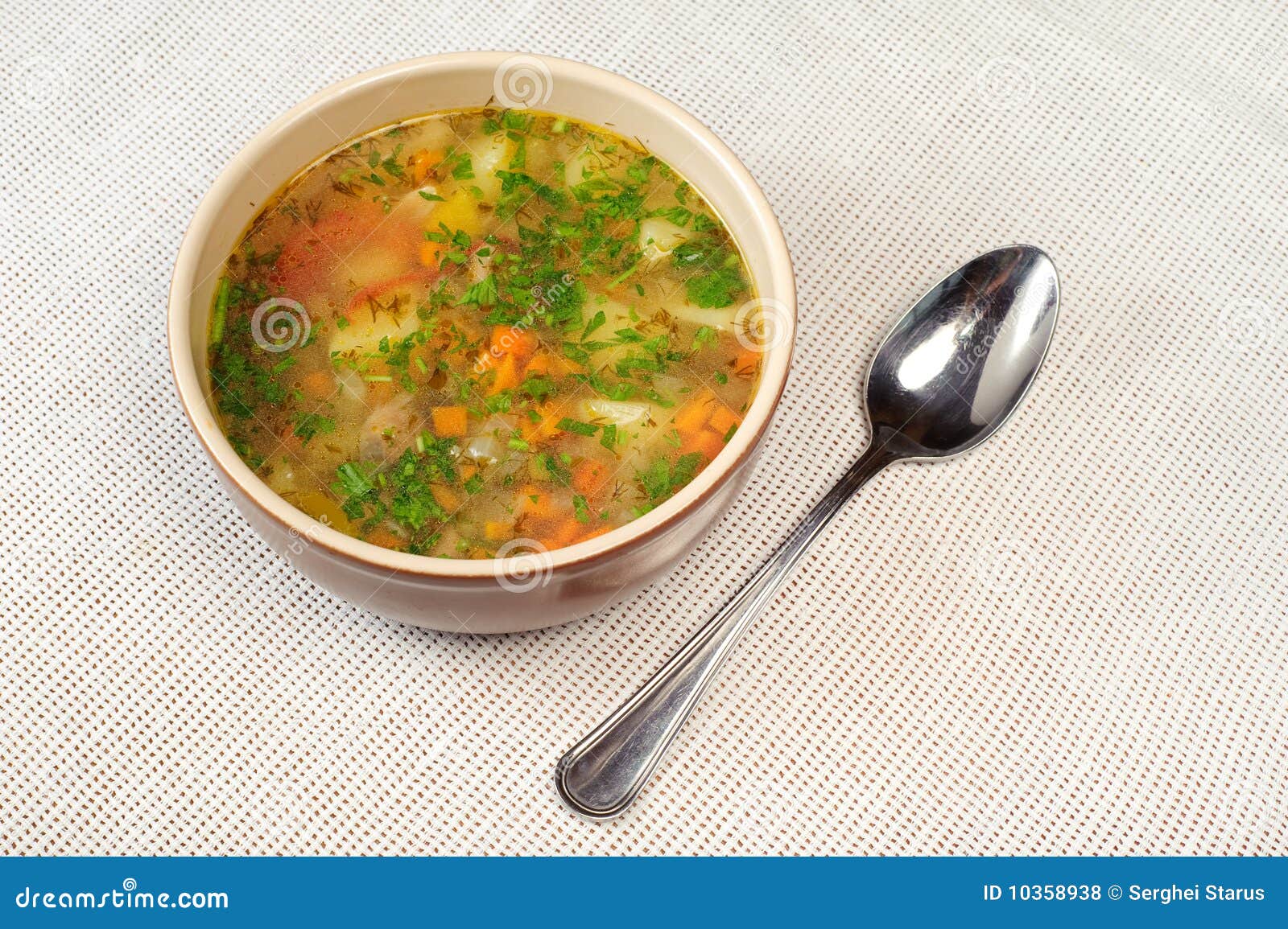 Bowl of vegetable soup stock photo. Image of dine, culinary 10358938