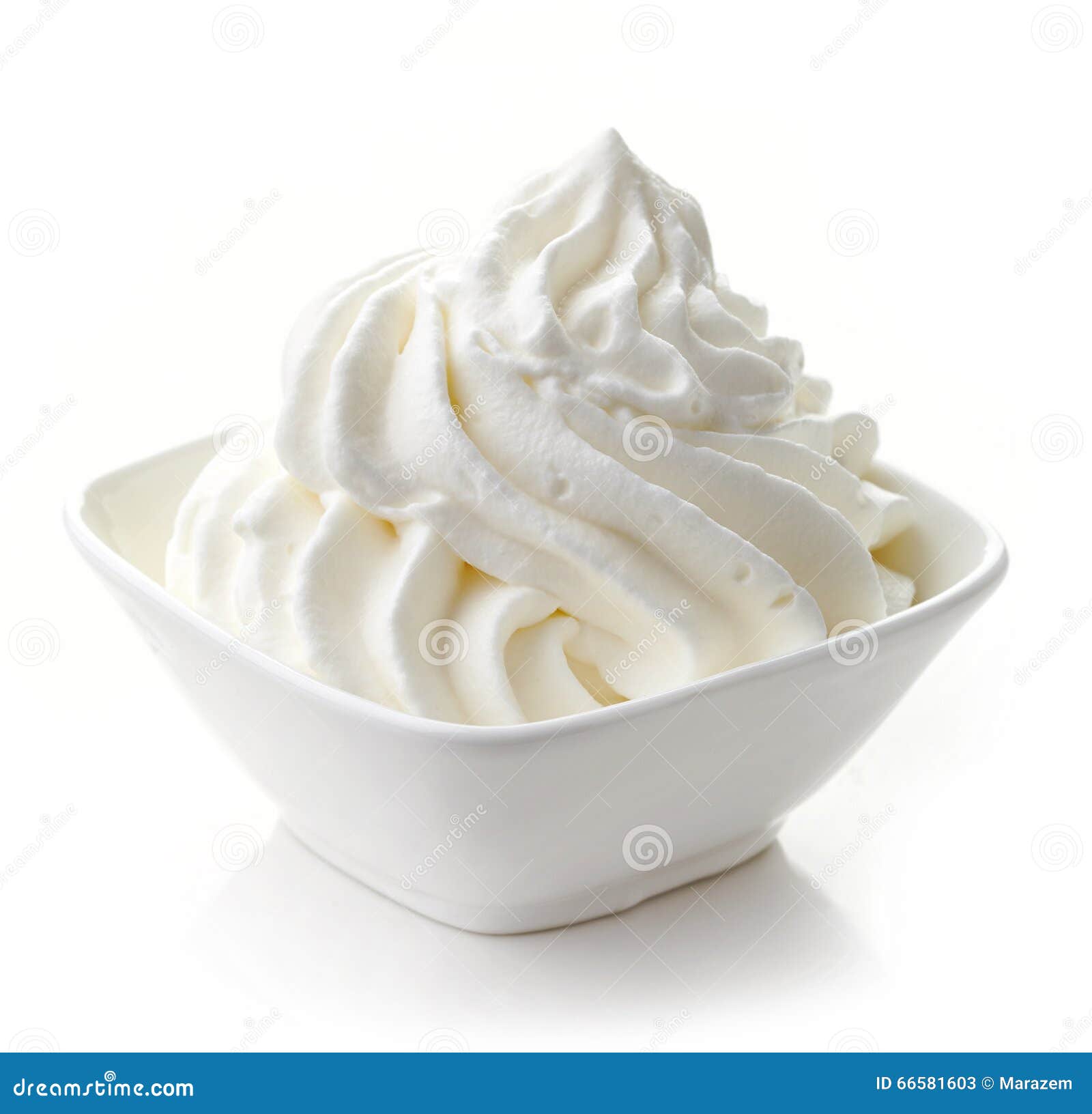 Bowl of whipped cream stock image. Image of whipped, frozen 66581603