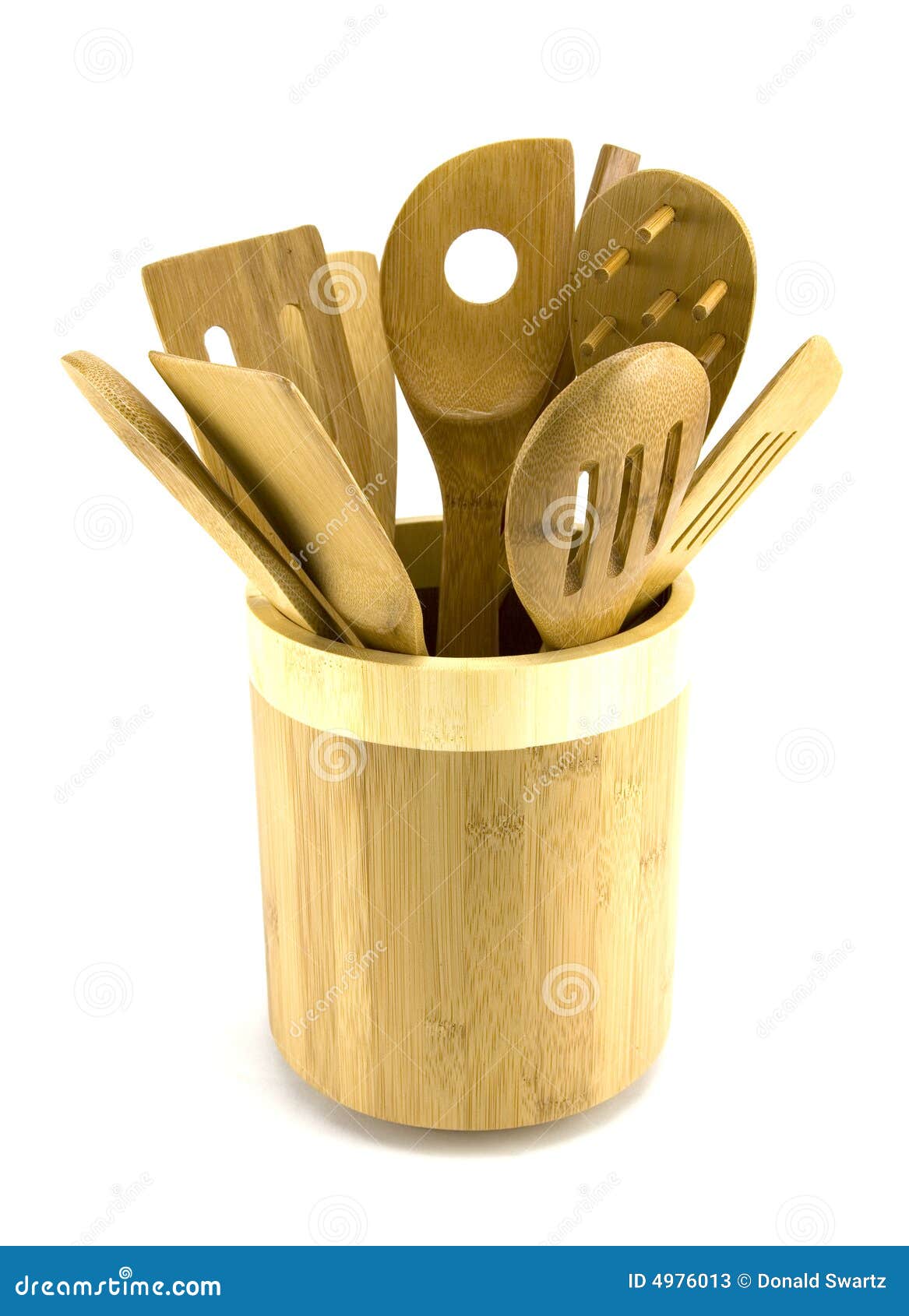 Bowl of Wooden Utensils stock image. Image of wood, white 4976013