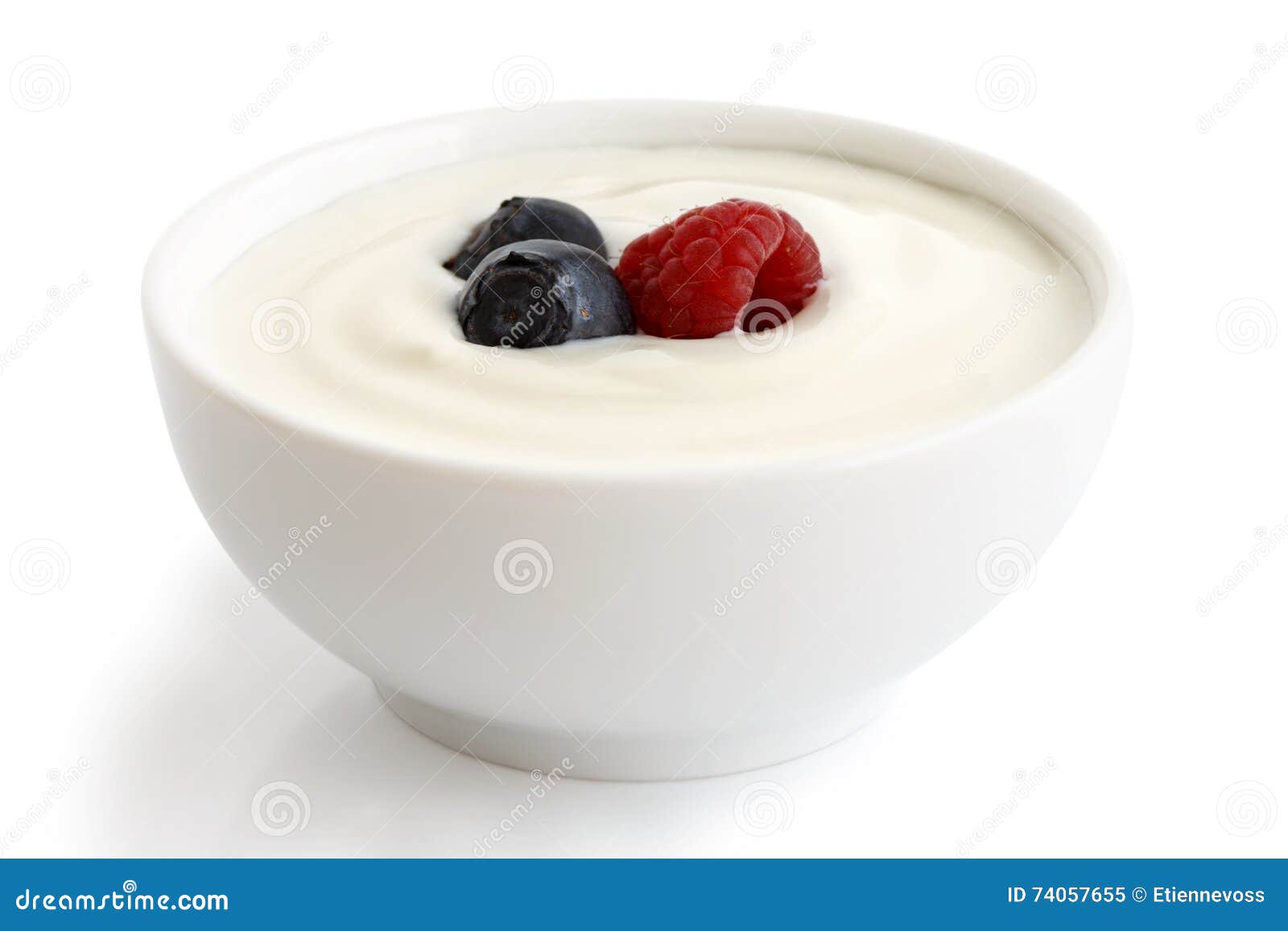 Bowl of yoghurt stock image. Image of yogurt, sweet, milk 74057655