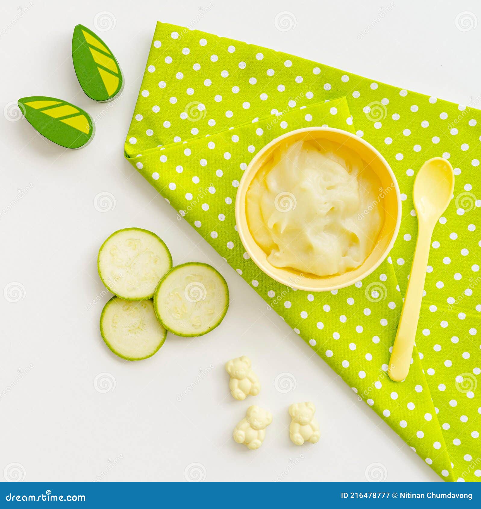 Bowl with Zucchini Puree for Baby Stock Image Image of bowl