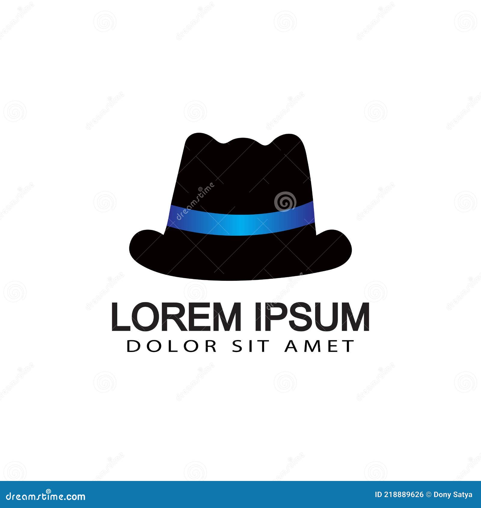 Bowler Hat Logo Template Design Vector With Isolated White Background ...