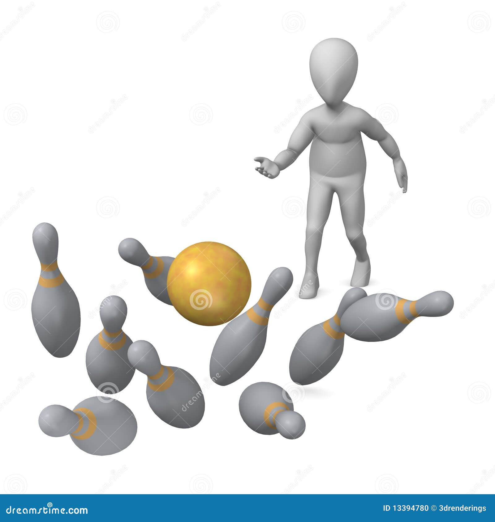 Bowling stock illustration. Illustration of human, character - 13394780