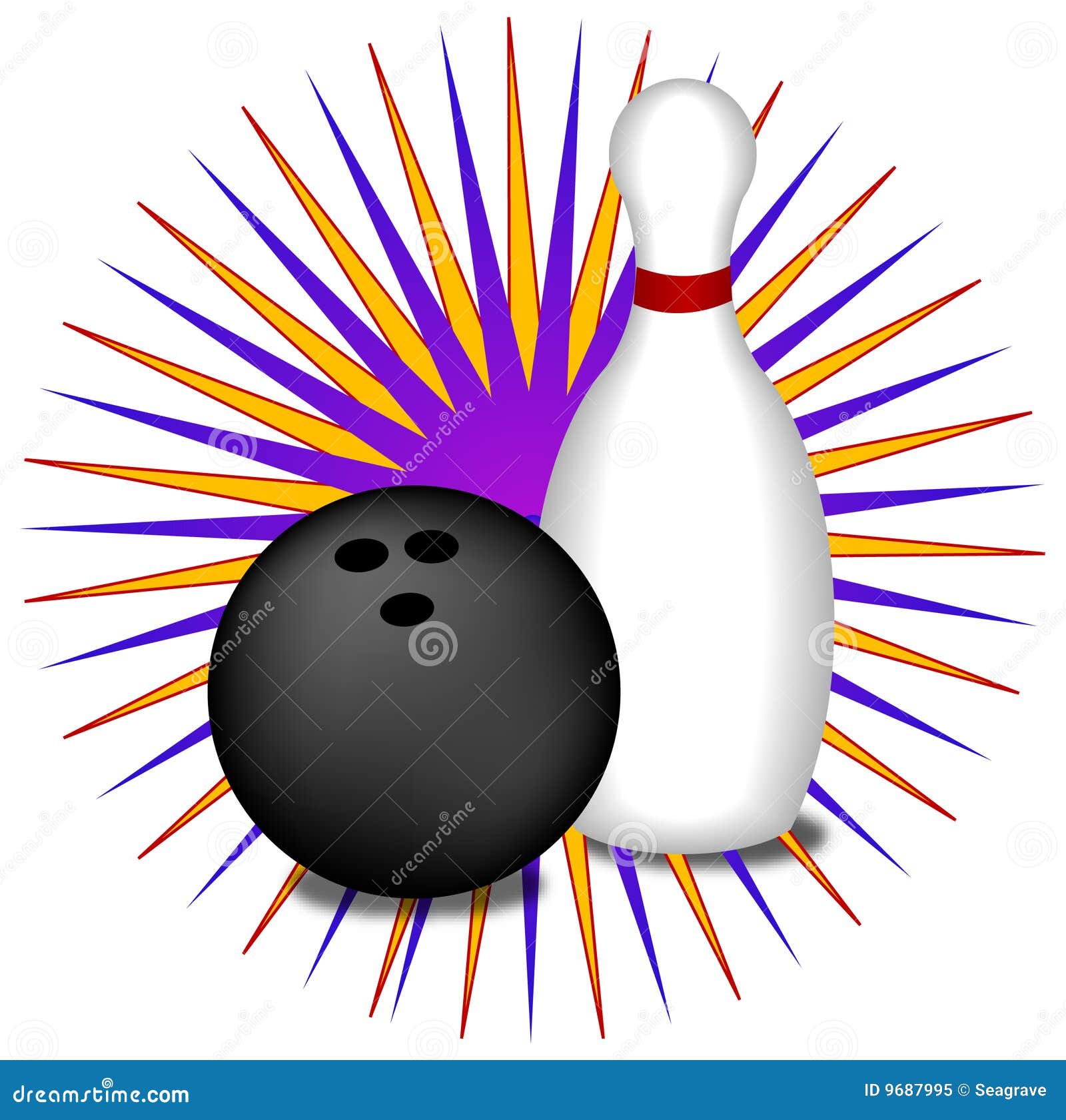Bowling stock illustration