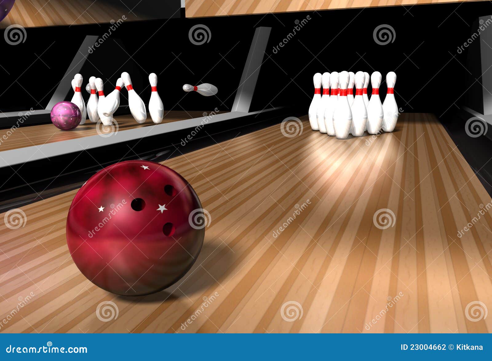 Bowling alley stock illustration