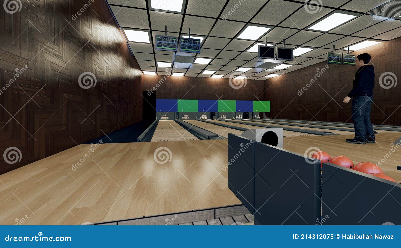 Bowling Alley 3d Render Design Using Lumion â€“ Interior Stock