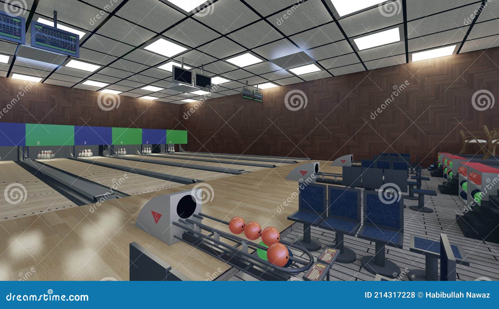 Bowling Alley 3d Render Design Using Lumion â€“ Interior Stock