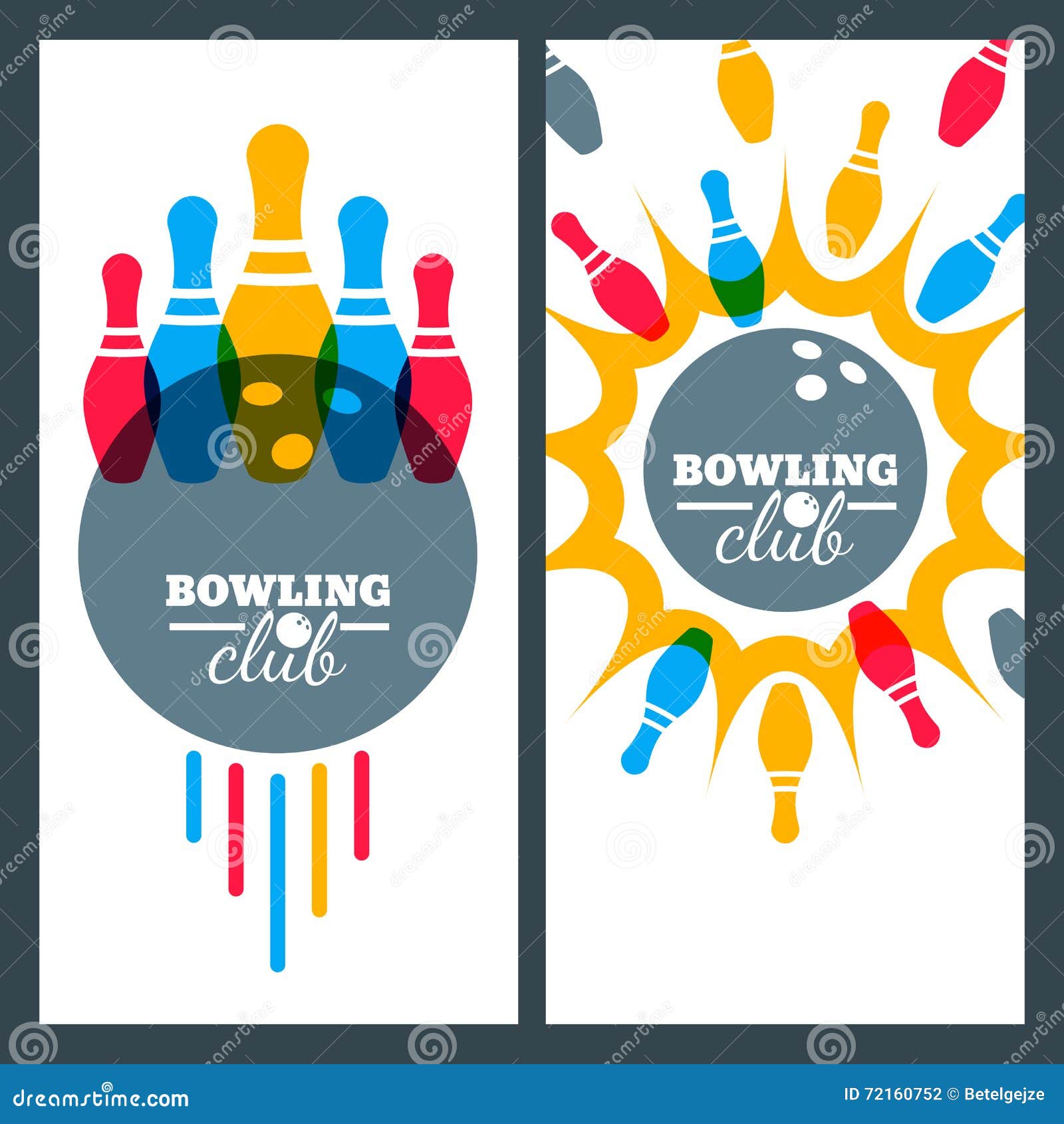 Bowling Backgrounds And Elements For Banner Poster Flyer 