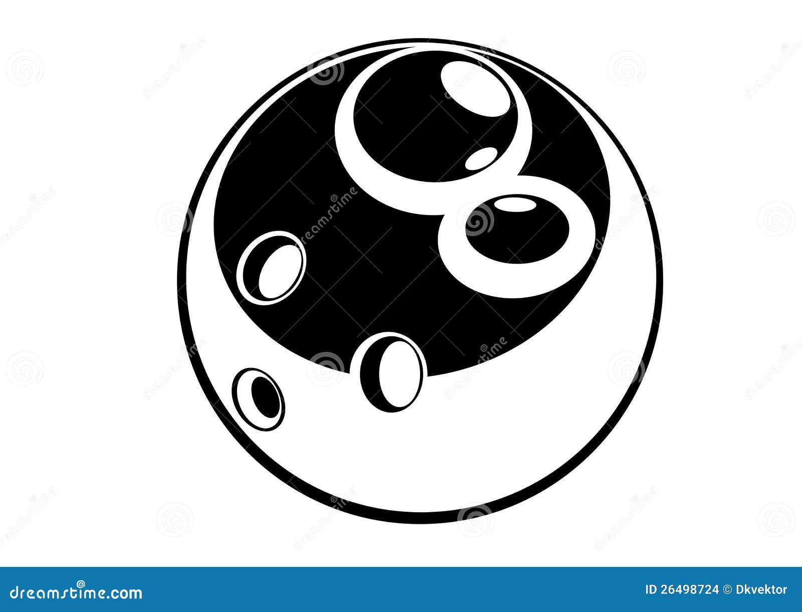 Bowling Ball Black and White Stock Illustration Illustration of