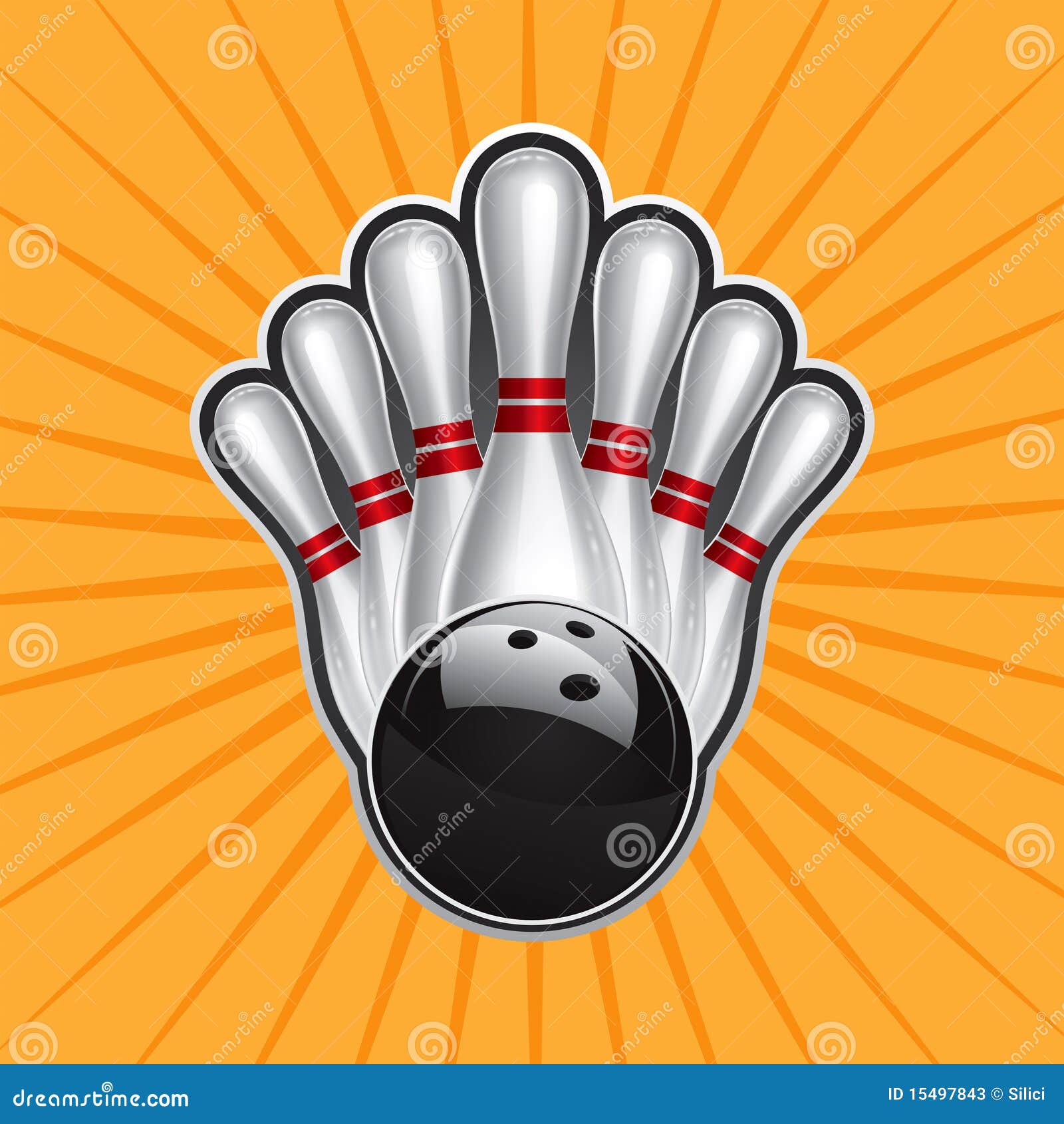 Bowling Ball Design Element Set 2 Stock Vector Image 15497843