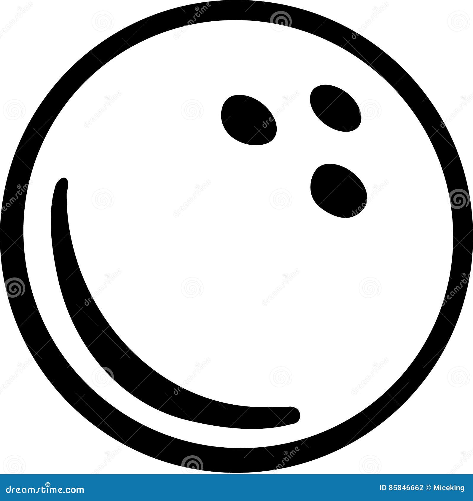 Bowling Ball Outline stock vector. Illustration of three 85846662