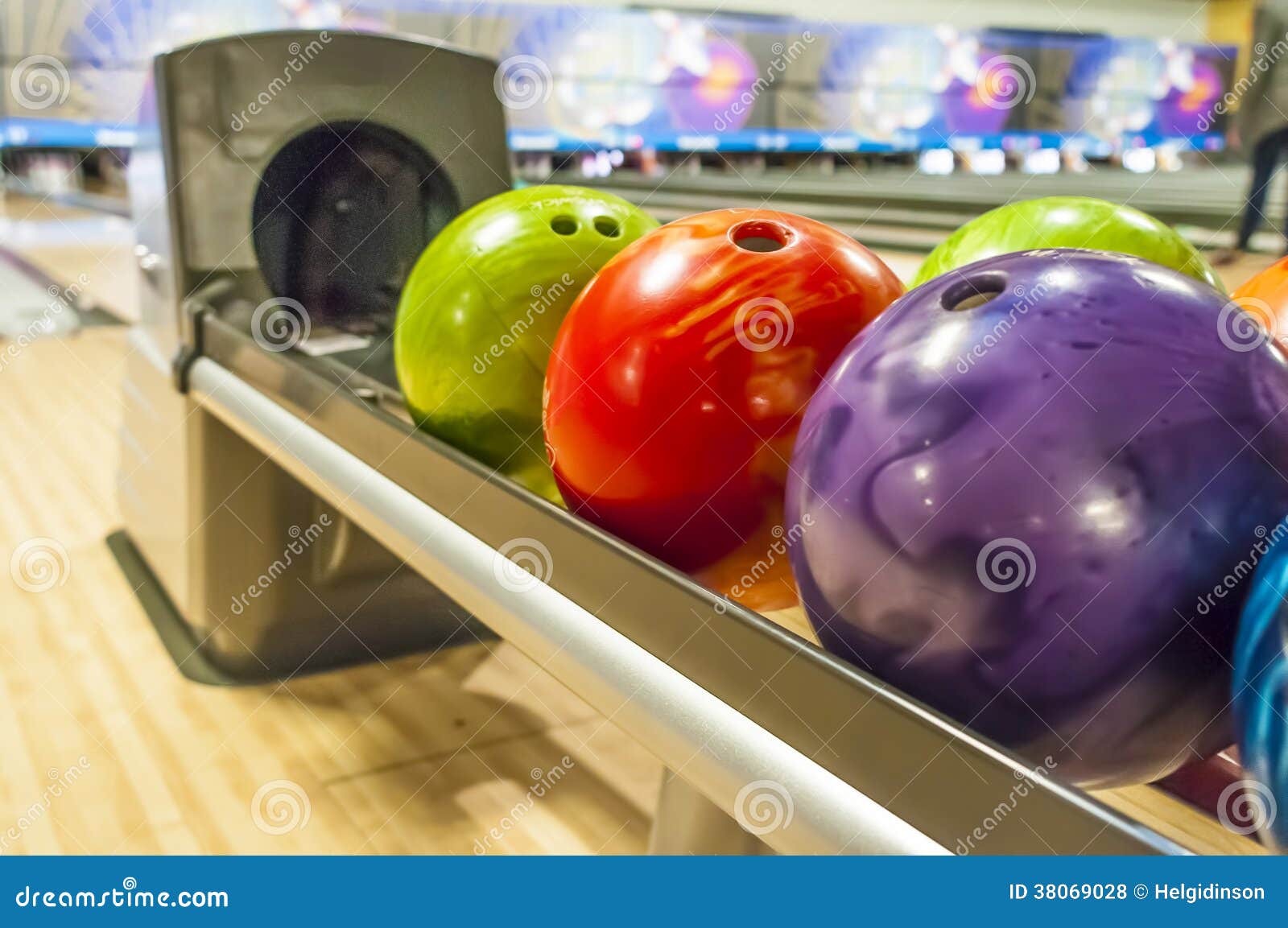 Bowling balls stock photo. Image of indoors, game, sphere 38069028