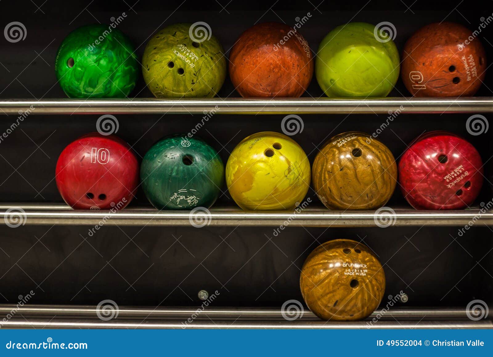 Bowling balls editorial stock image. Image of multi, bowling 49552004