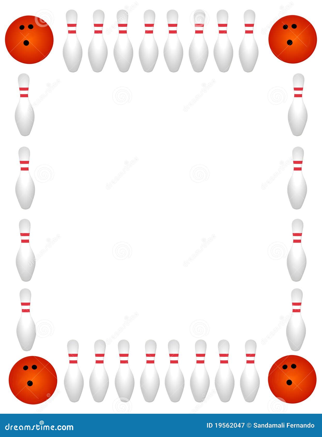 bowling border clipart