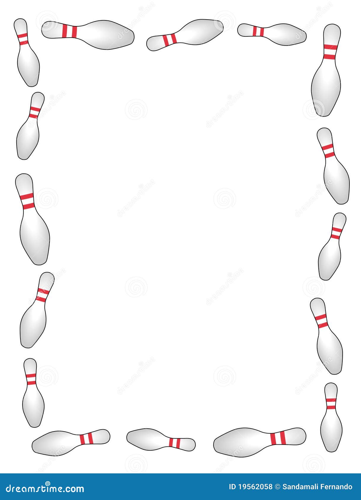 bowling border clipart