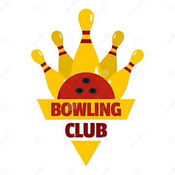 Bowling Competition Logo, Flat Style Stock Vector - Illustration of ...