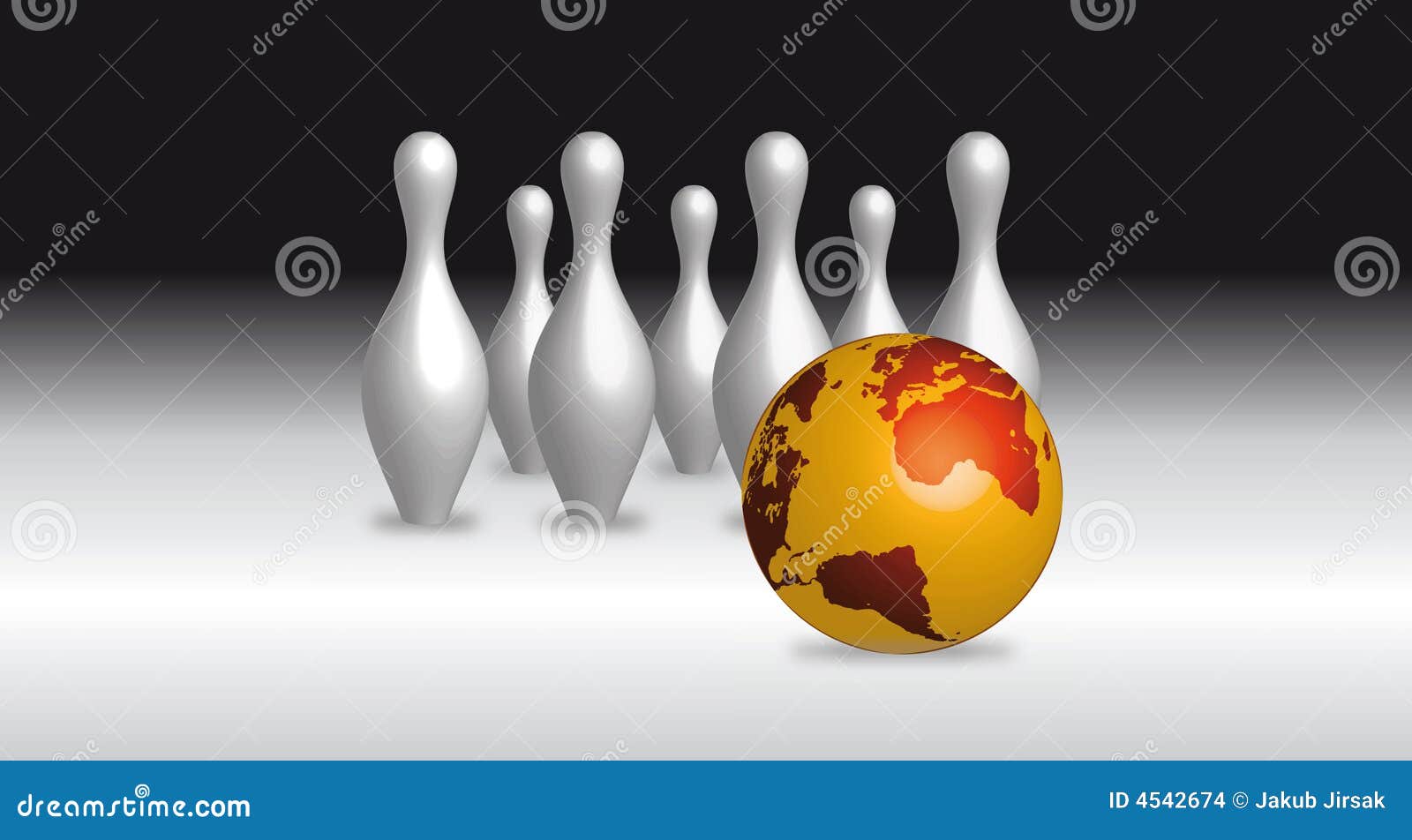 Bowling With Earth Picture. Image 4542674