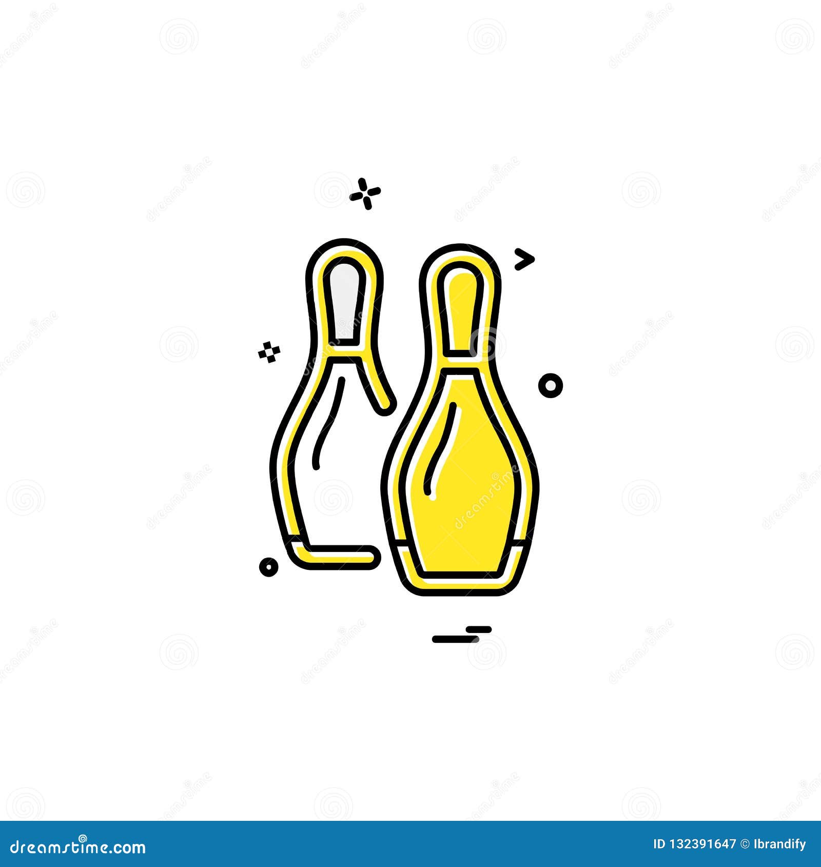 Download Bowling icon design vector stock vector. Illustration of ...