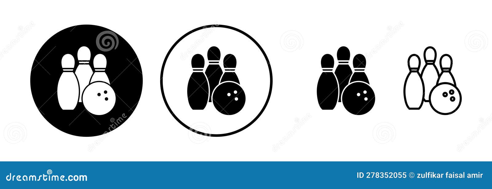 Bowling Icon . Bowling Ball and Pin Icon. Bowling Pins with Ball Icon