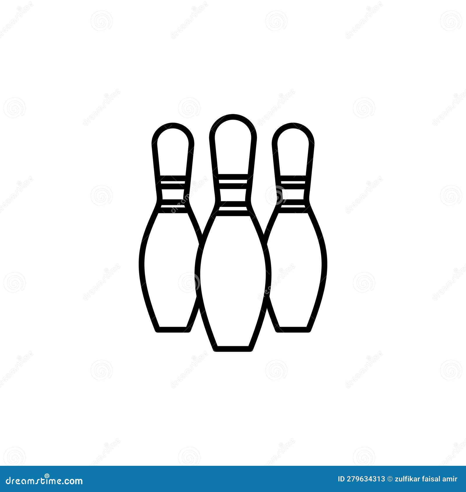 Bowling Icon . Bowling Ball and Pin Icon. Bowling Pins Stock Vector