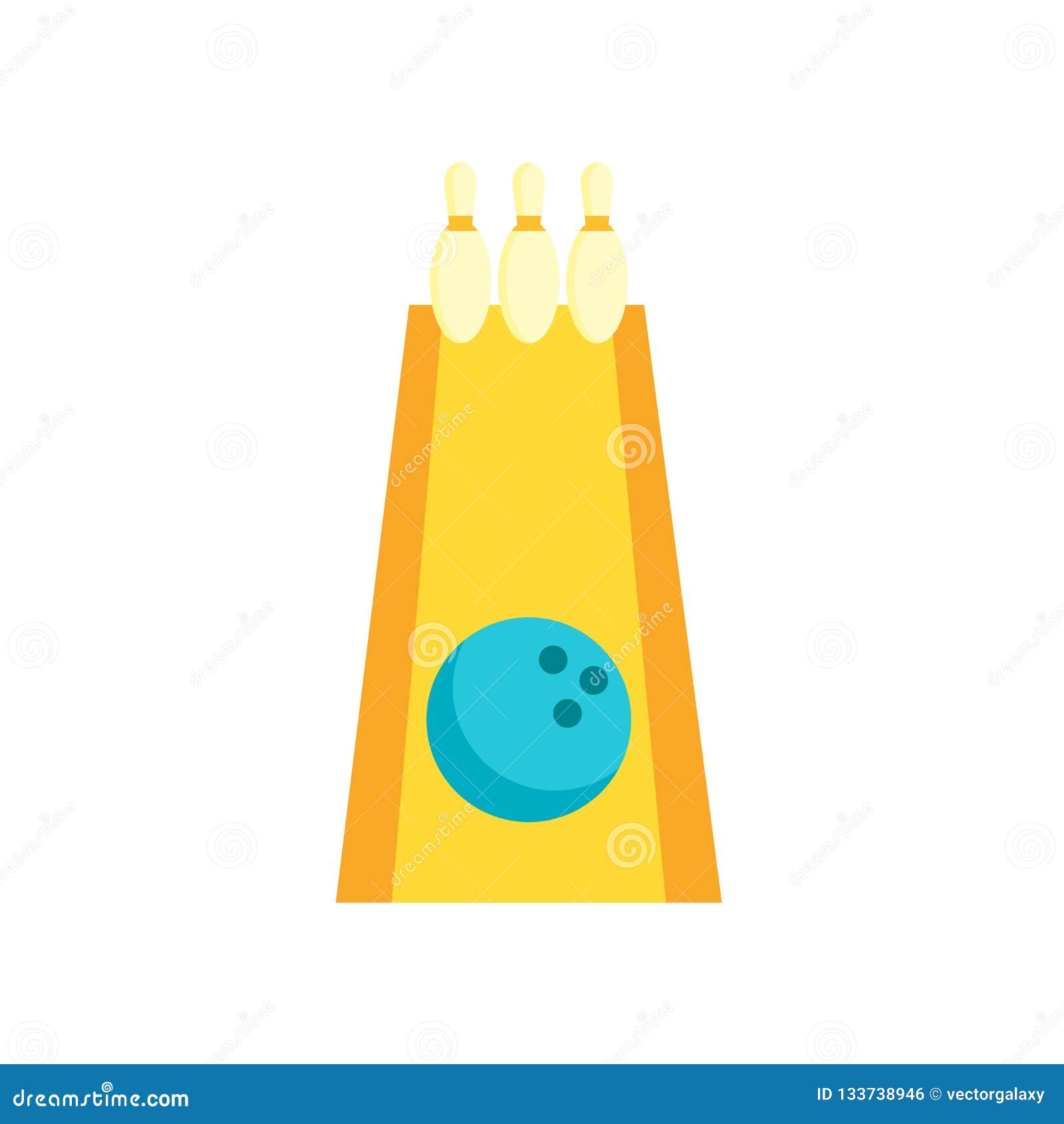 Bowling Icon Vector Sign And Symbol Isolated On White Background Stock