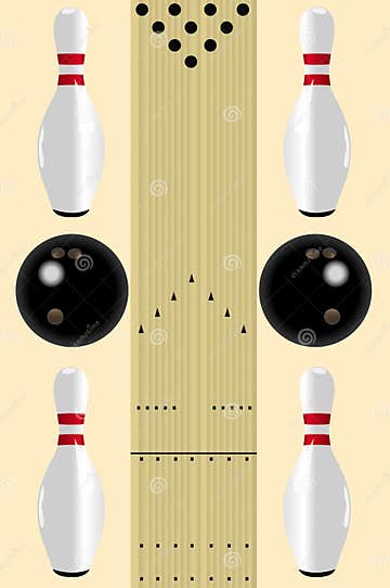 Bowling lane diagram stock vector. Illustration of black - 16921975