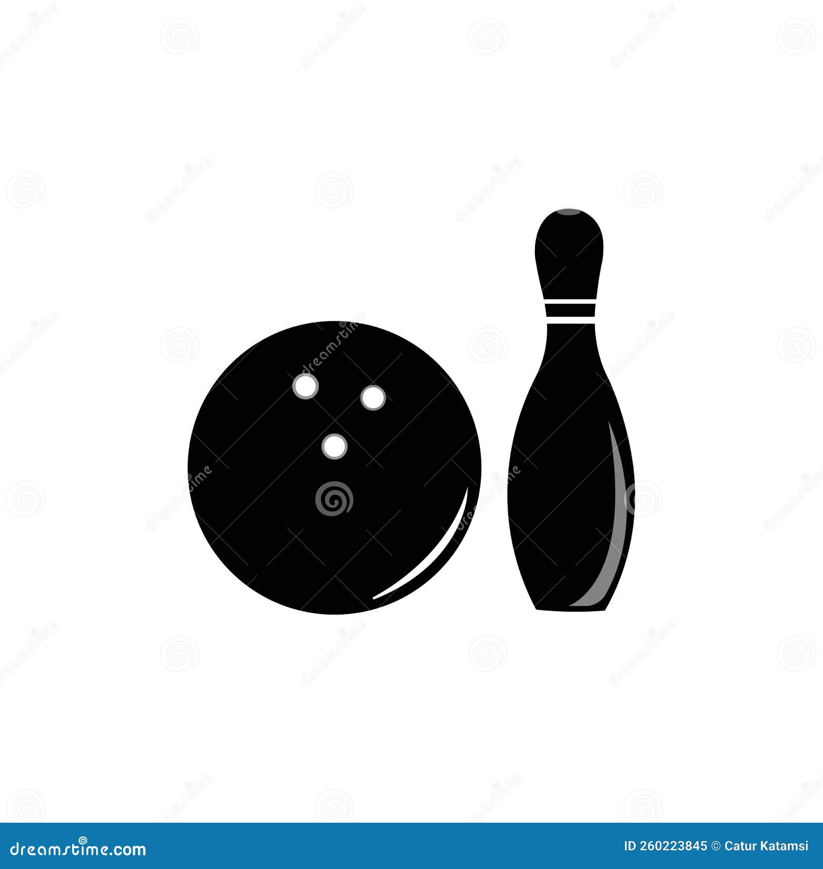 Bowling Logo Design Elements Stock Illustration Illustration of