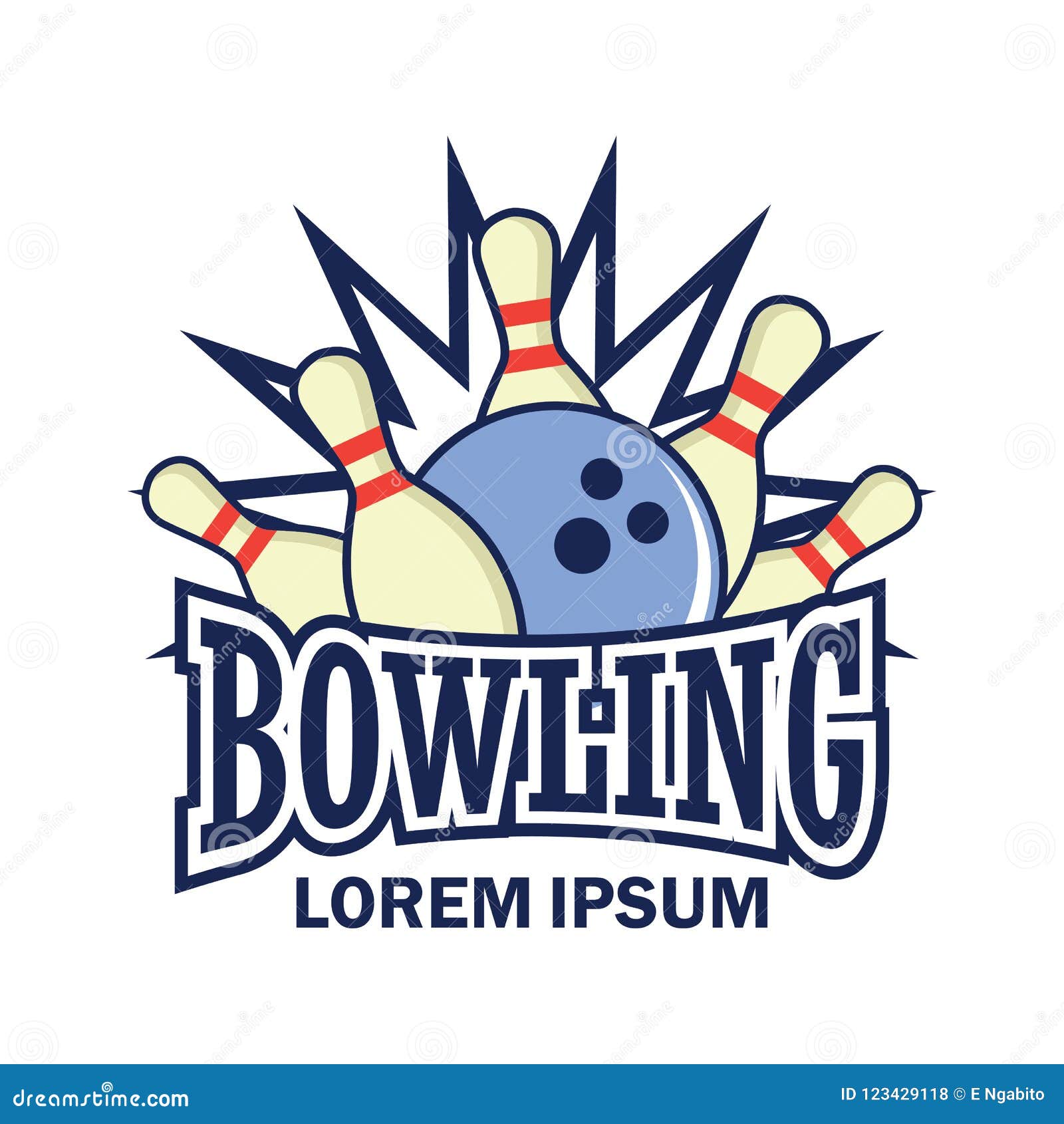 Bowling Logo with Text Space for Your Slogan / Tag Line Stock Vector ...