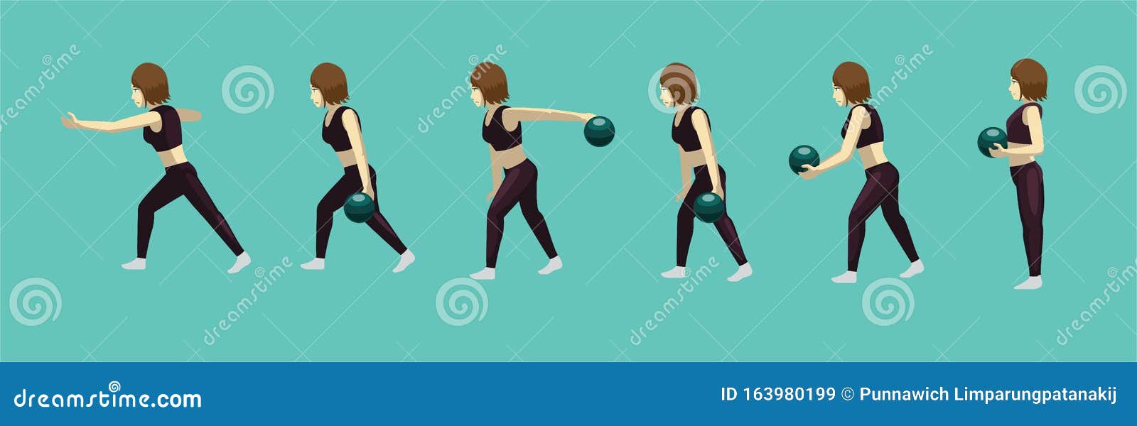 Bowling Manga Animation Sequence Throwing Cartoon Vector Stock Vector Illustration Of Game Activity