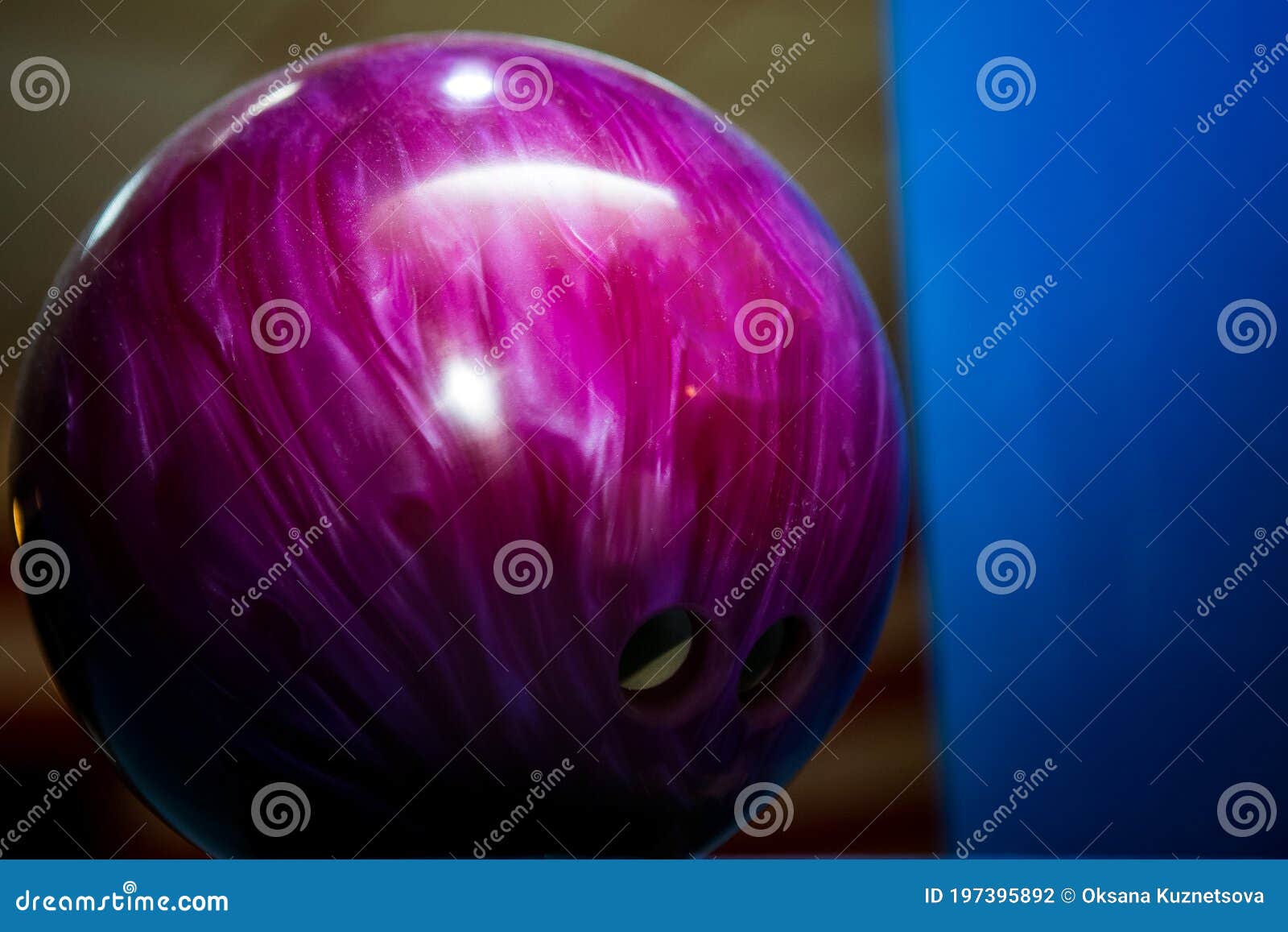 Bowling. Multicolored Bowling Balls on the Shelf in the Bowling Club
