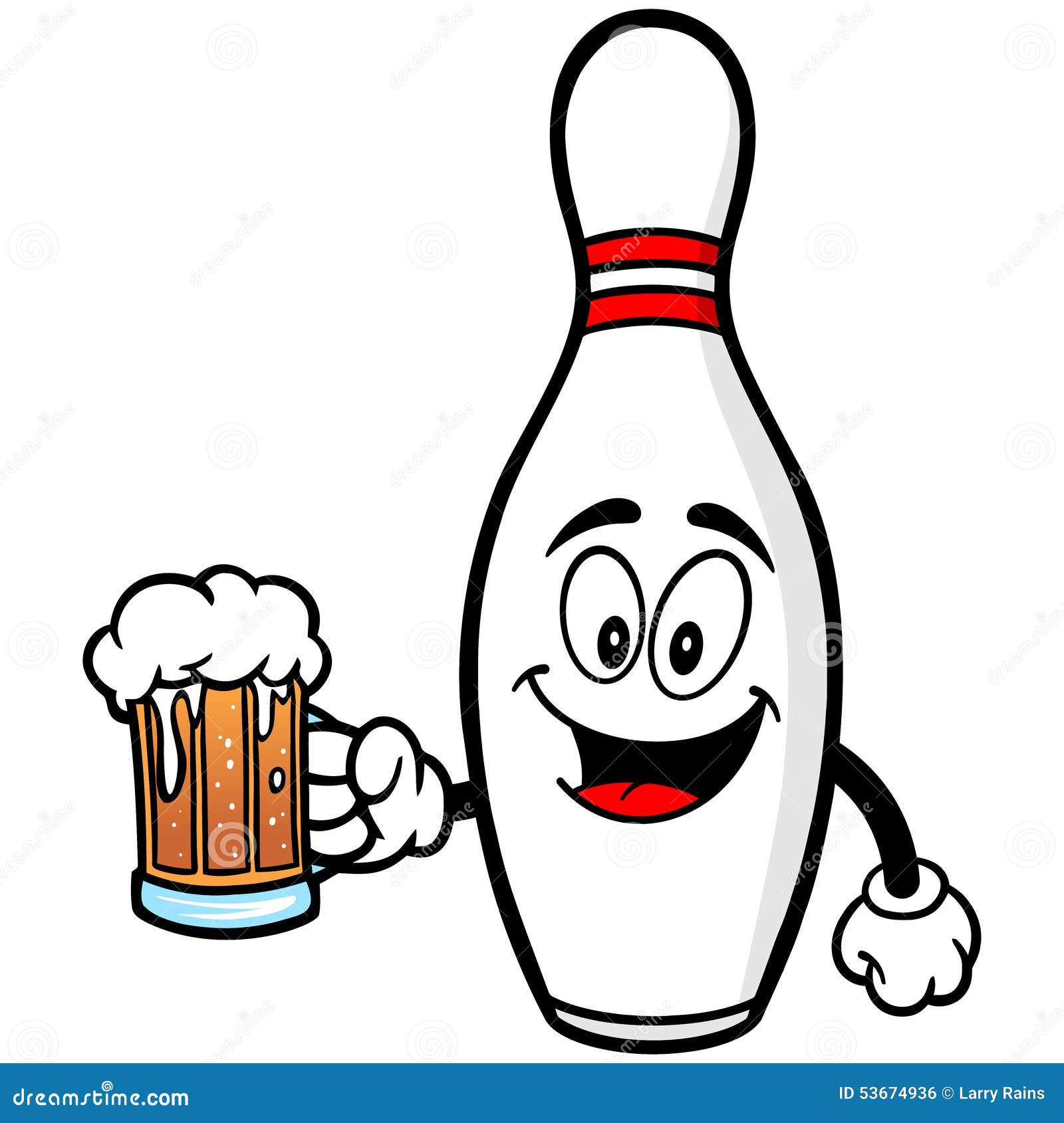 bowling pin with beer