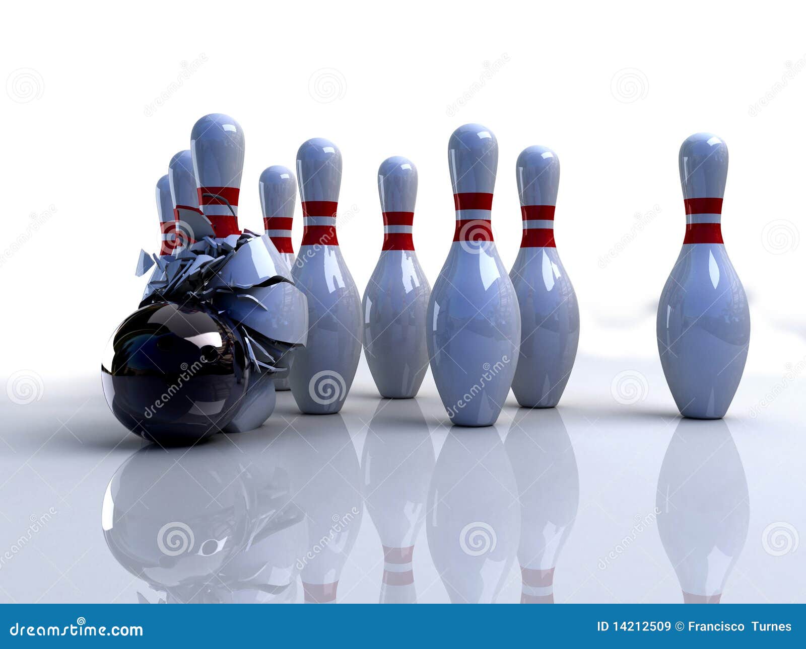 Bowling Pins Broken Royalty Free Stock Images Image 14212509