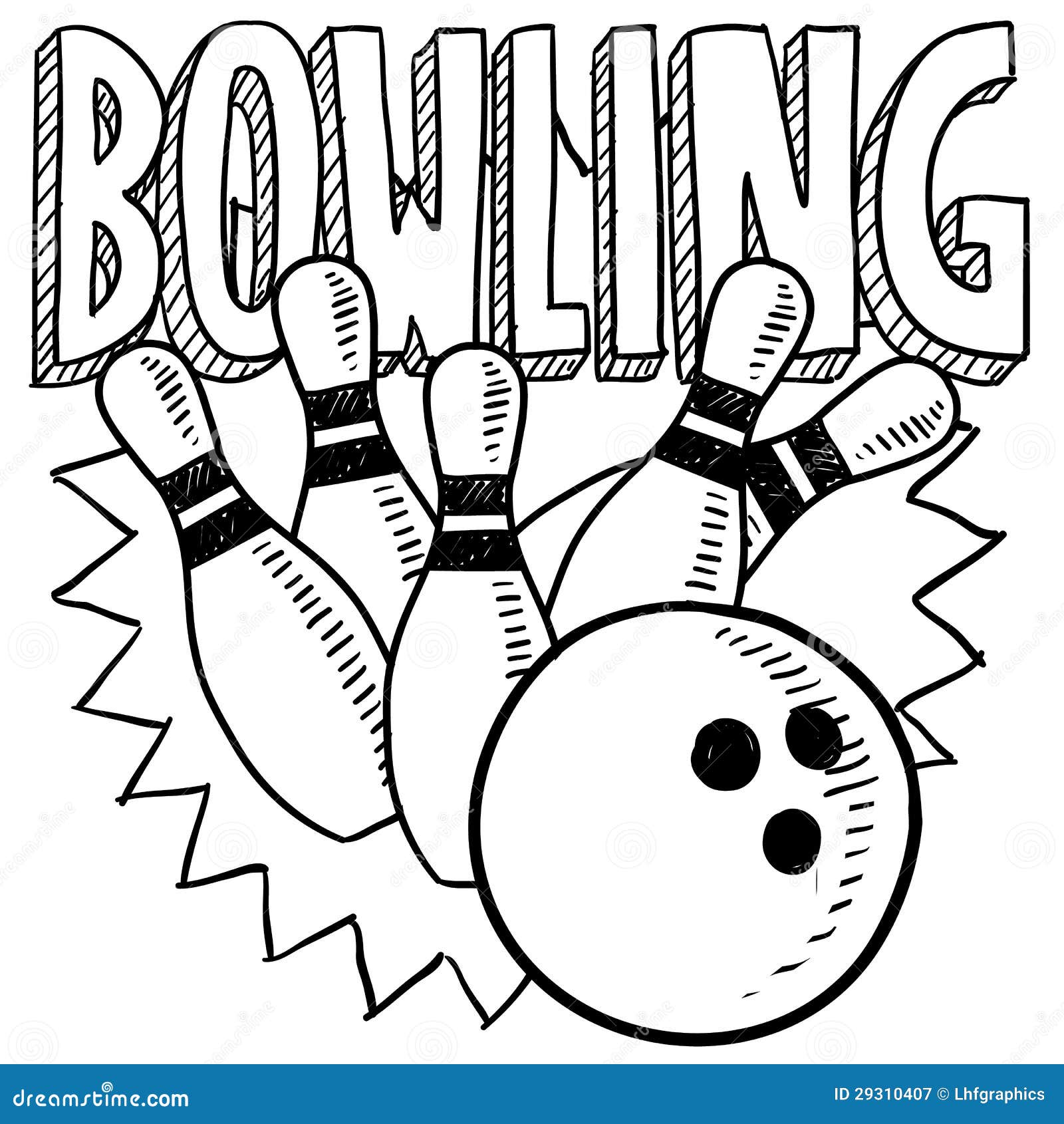 Download Bowling sketch stock vector. Illustration of illustration ...