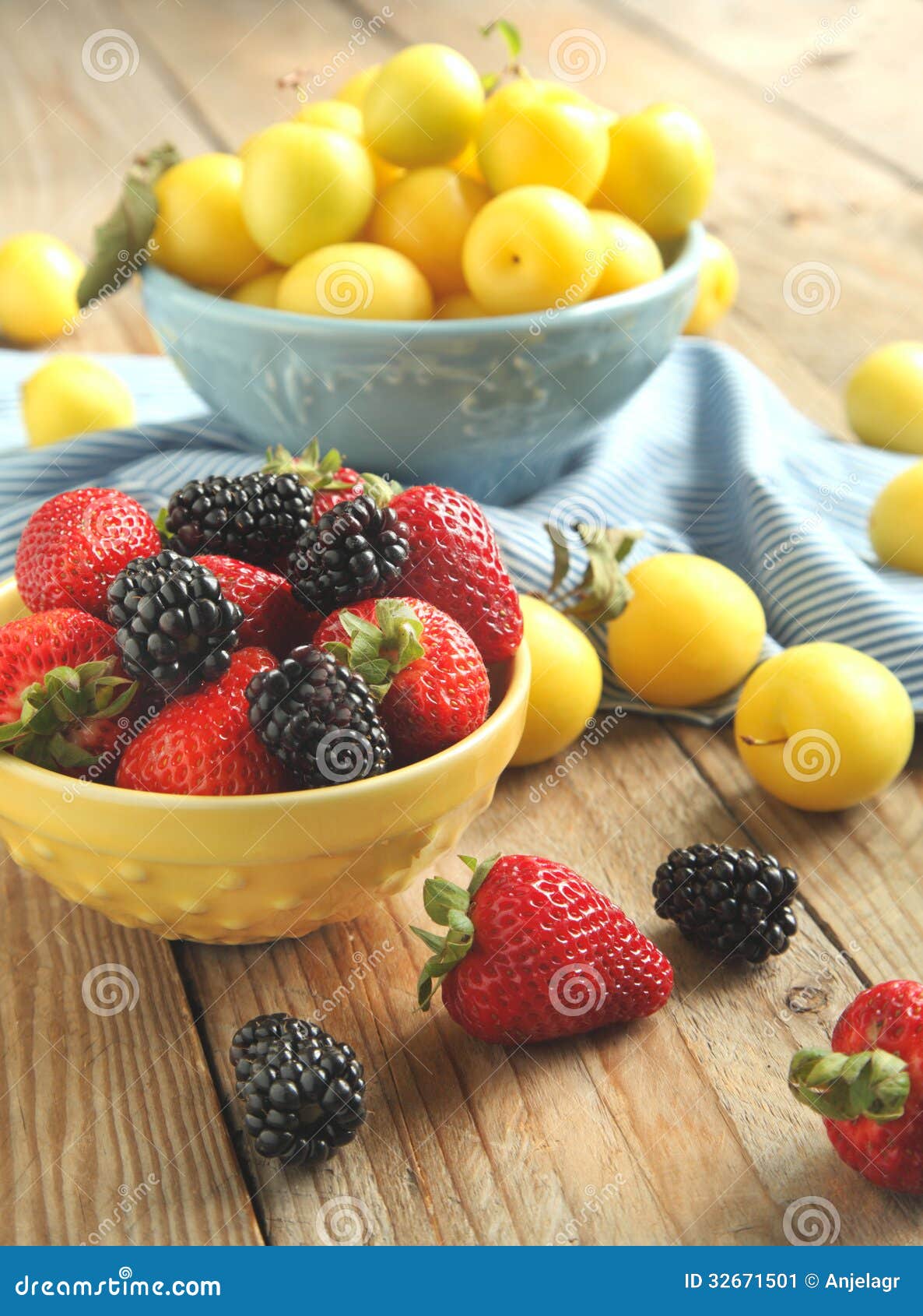 Bowls of Berries and Fruits Stock Image Image of fresh, berry 32671501