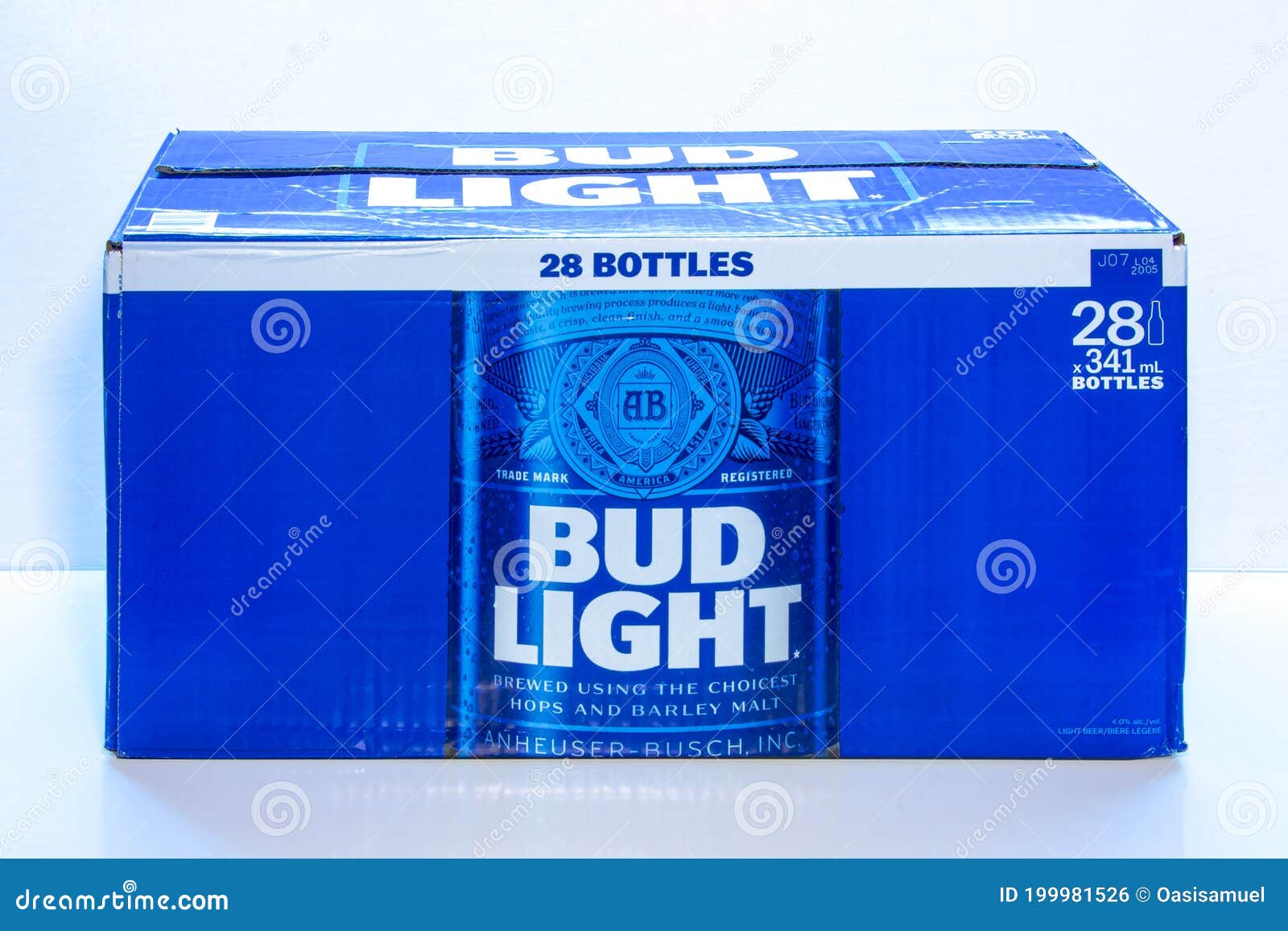 A 28 Box Of Beer Bottles Of Bud Light On A White Background Editorial Photo Image Of Background Alcohol 199981526