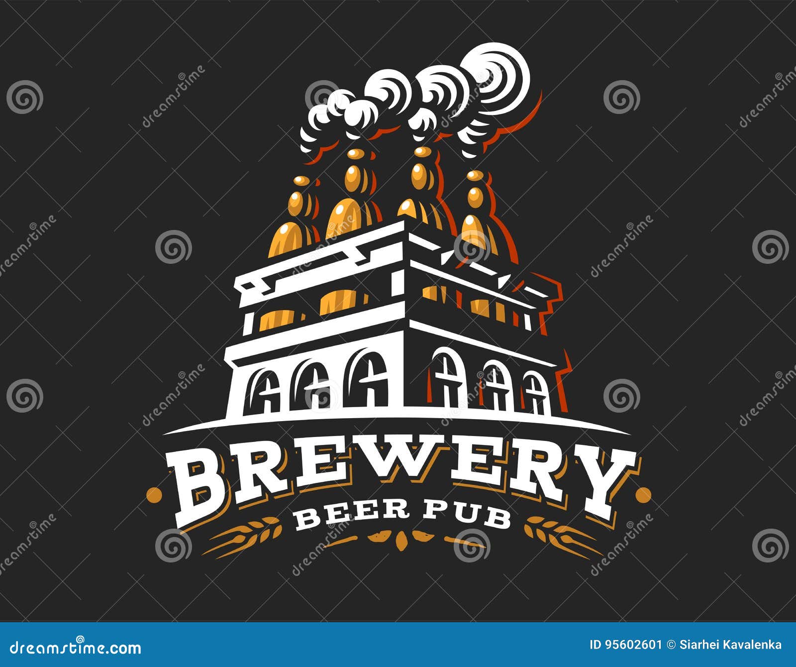 Box Beer Logo Vector Illustration, Emblem Brewery Design Stock Vector
