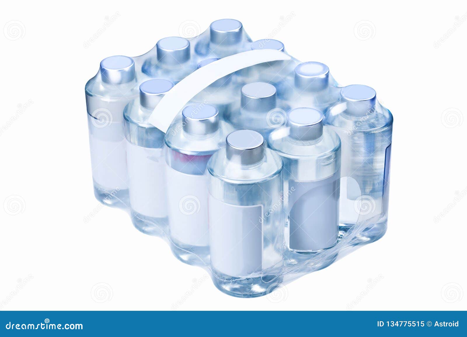 Box of bottled water stock image. Image of pack, container 134775515