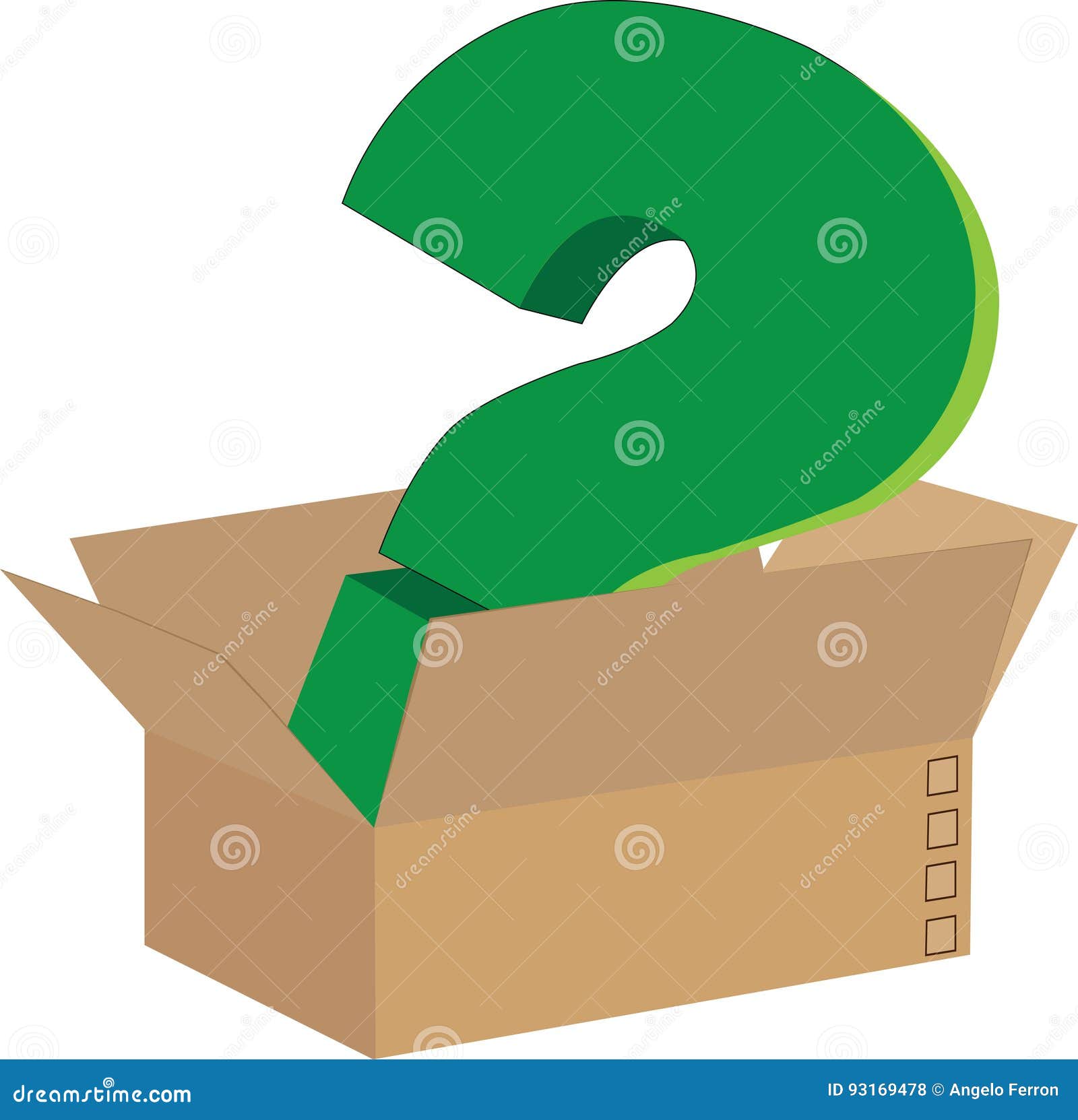 Box of Cardboard Box with Green Color Demand Point Stock Vector