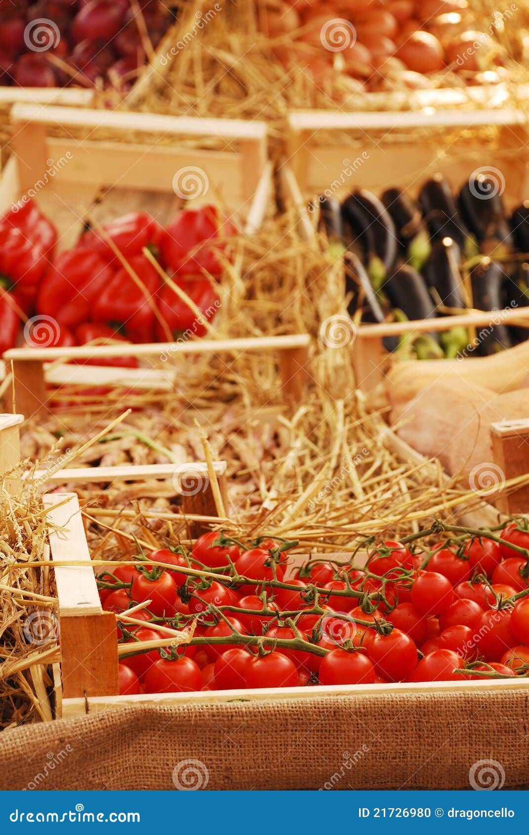 Box of Cherry Tomatoes in Fruit and Veg Display Stock Photo Image of