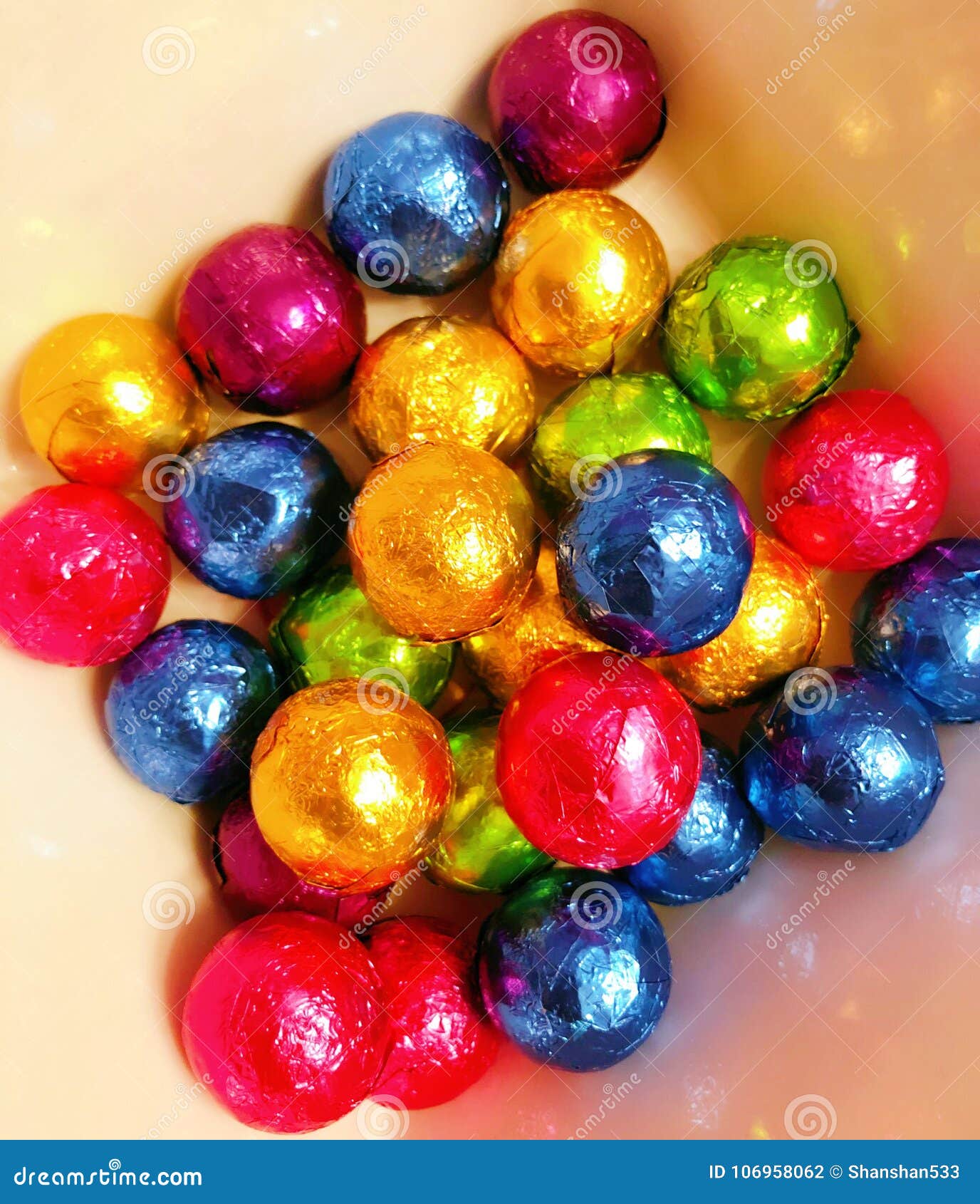 Chocolate Balls for Christmas Stock Photo Image of cocoa, foil 106958062