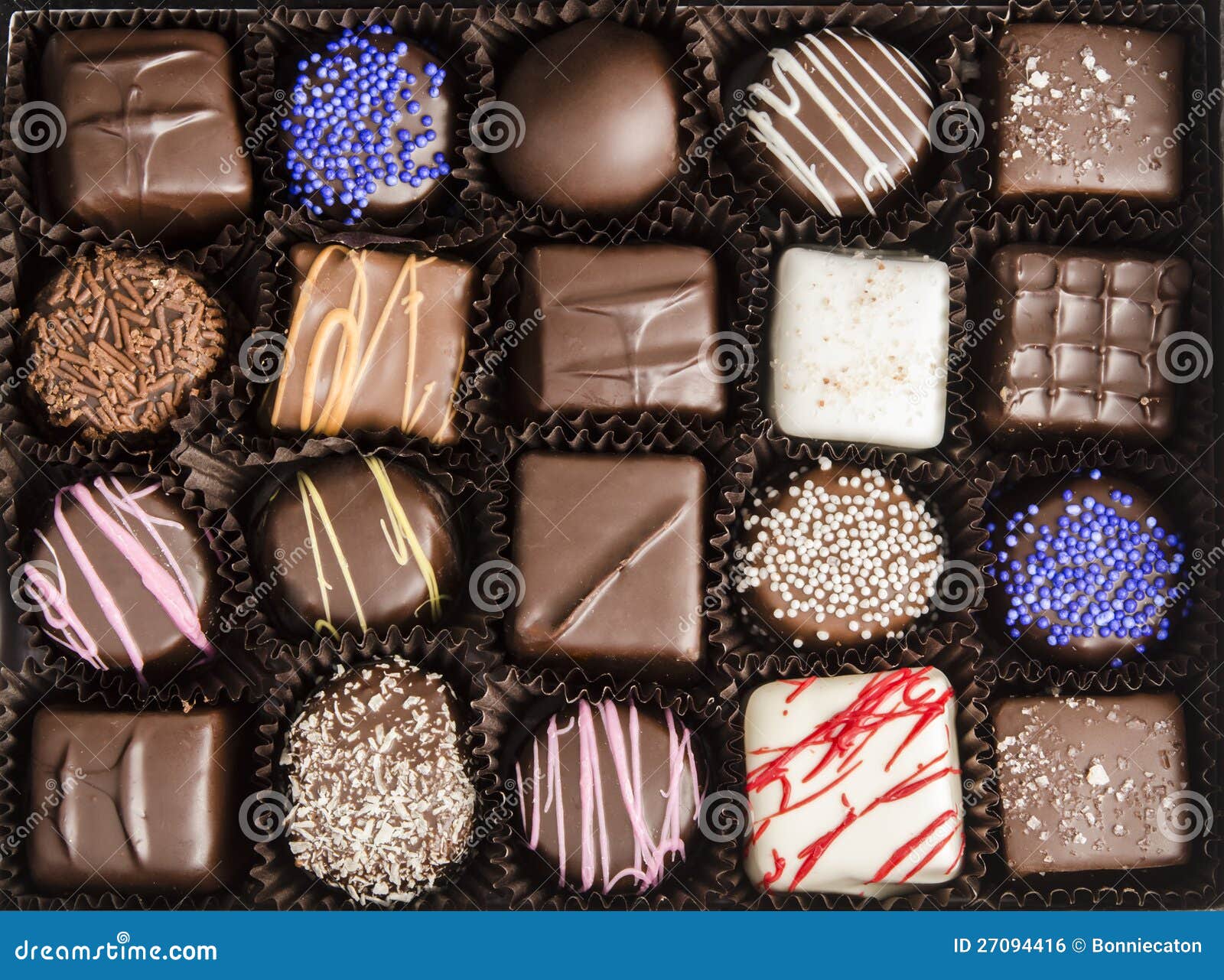 Box of Chocolate Truffles stock photo. Image of truffle 27094416