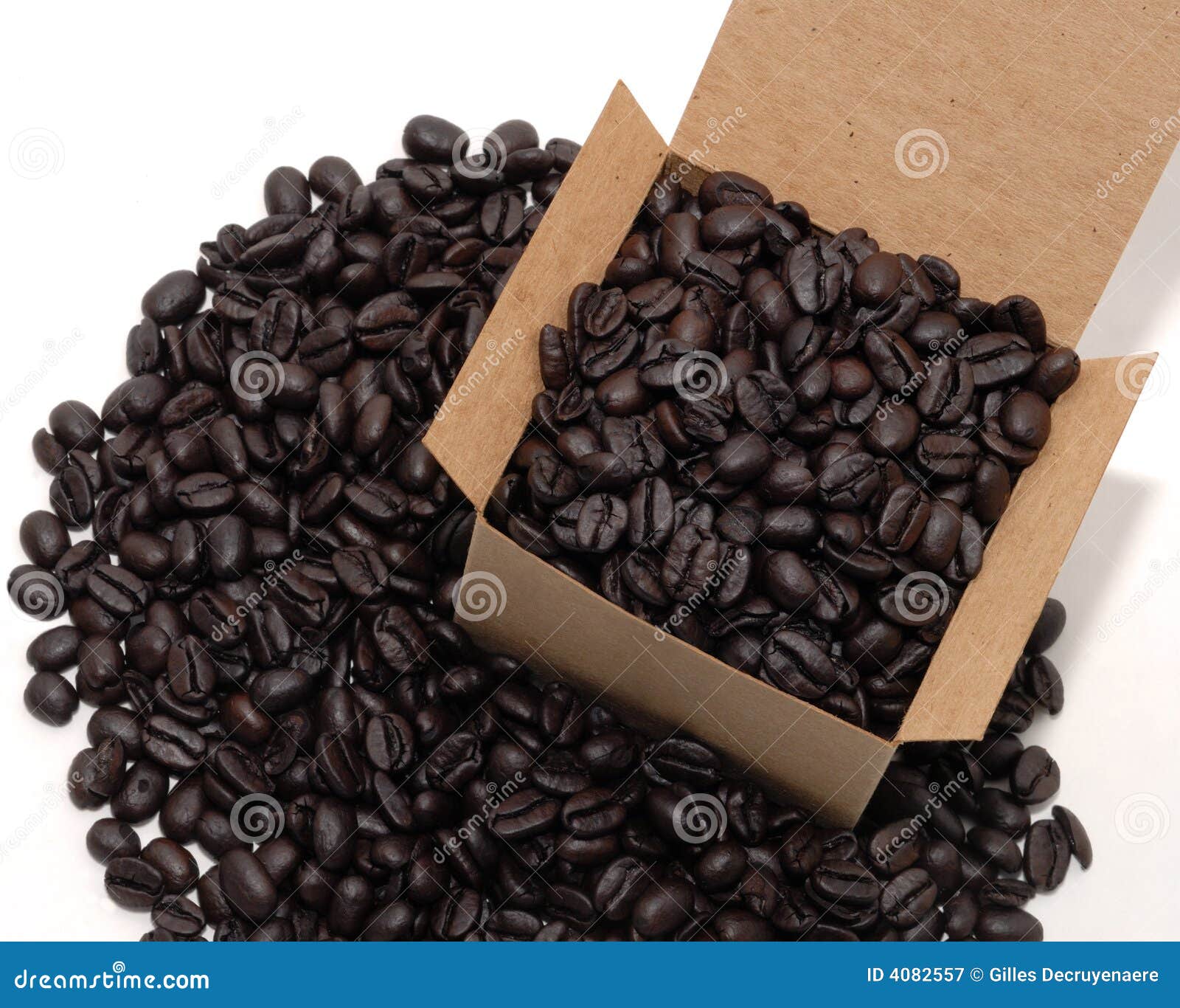 Box of Coffee stock image. Image of beans, beverage, bean 4082557