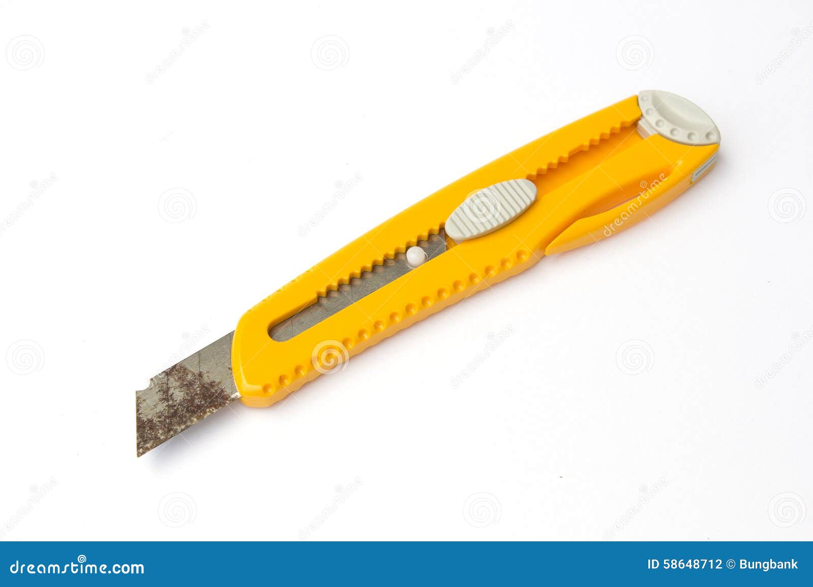 Yellow Box Knife Isolated On White Background Stock Photo - Download Image  Now - Accessibility, Blade, Colors - iStock