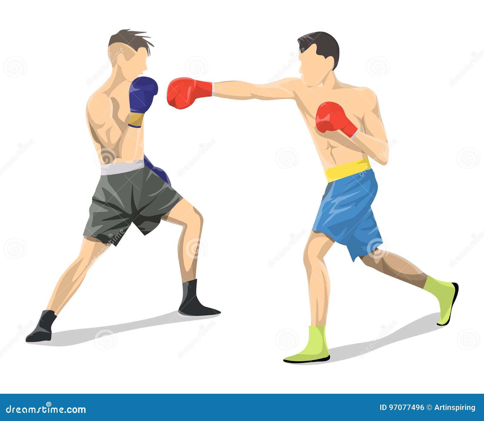 Box fighting. stock vector. Illustration of knockout 97077496
