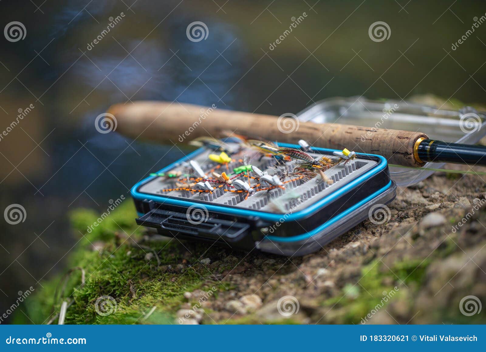 Box with Flies. Fly Fishing and Tenkara Stock Image Image of fishhook