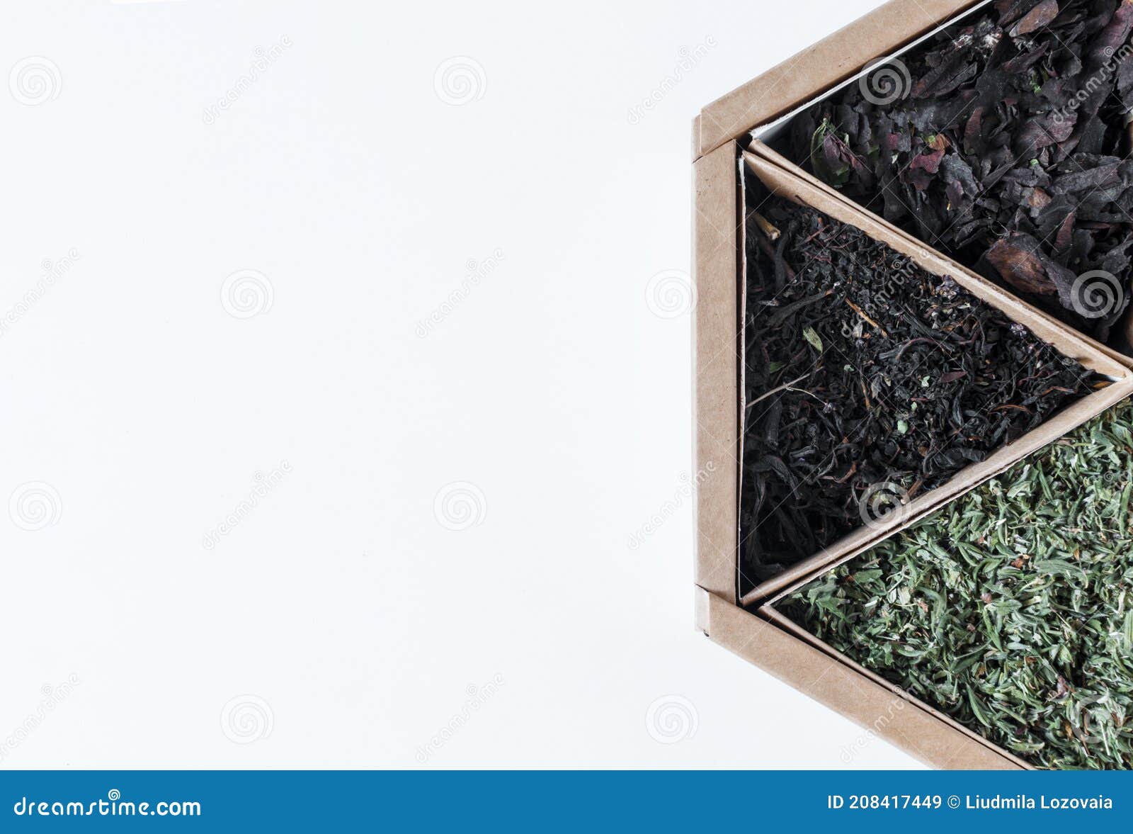 A Box of Forest Herb Teas Close Up Assorted Teas Stock Image Image of