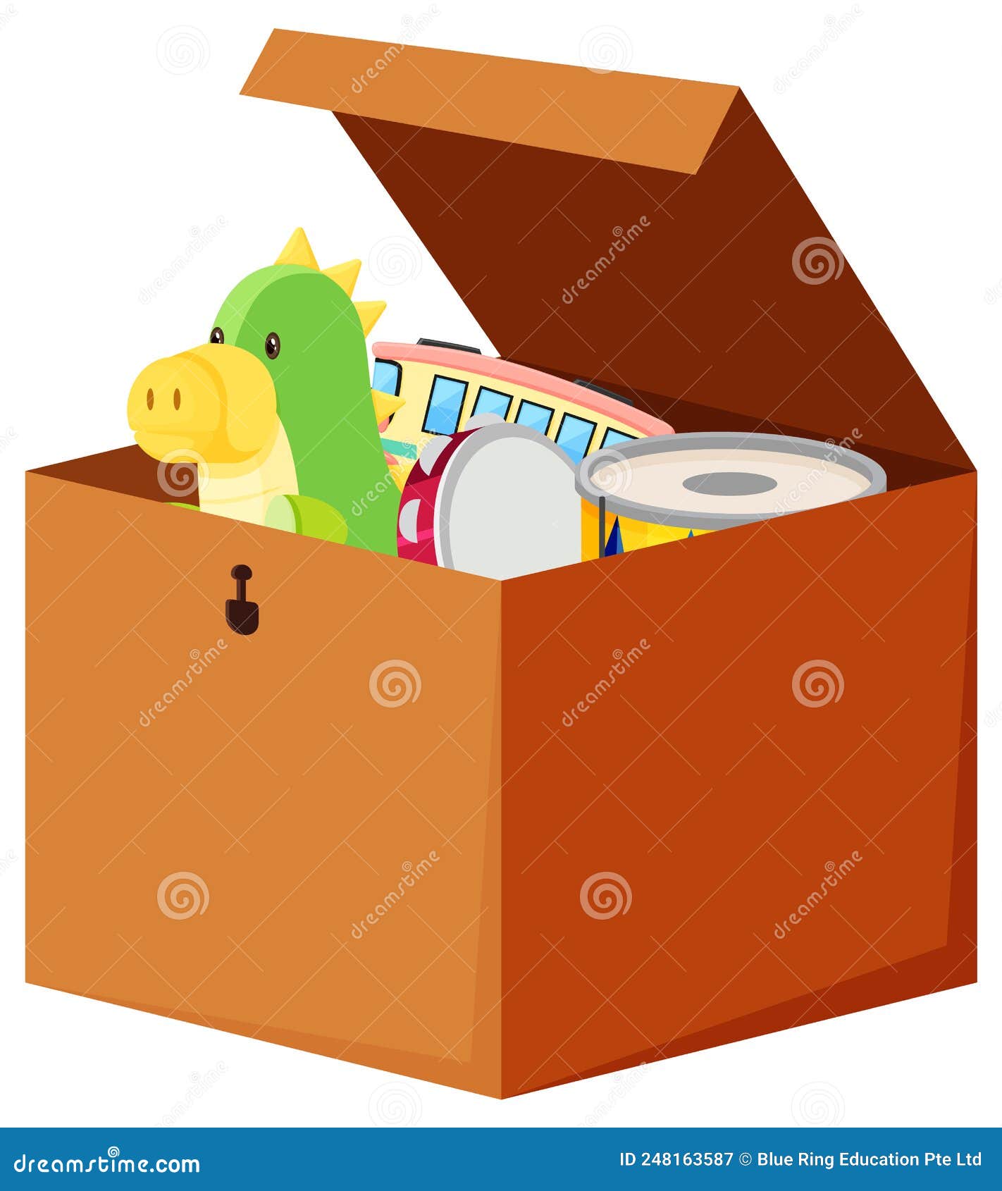 A Box Full of Children Toys Stock Vector Illustration of toybox