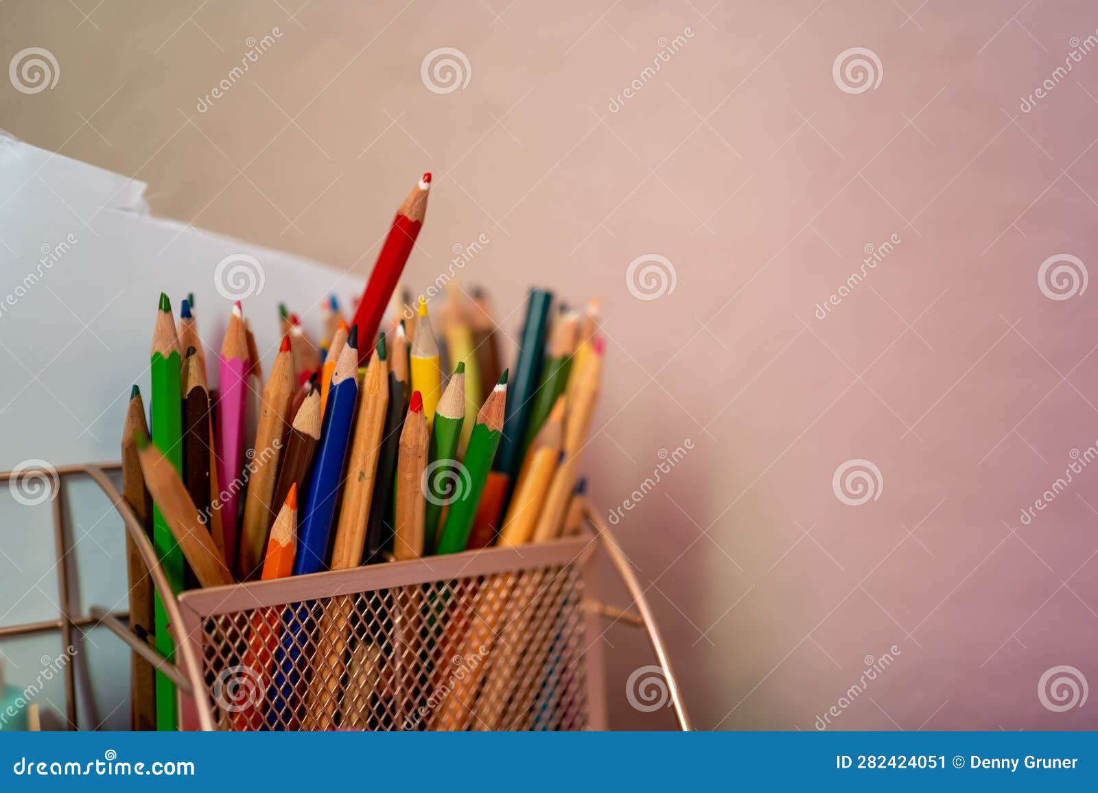 A Box Full of Crayons in a Room Stock Image Image of crayons