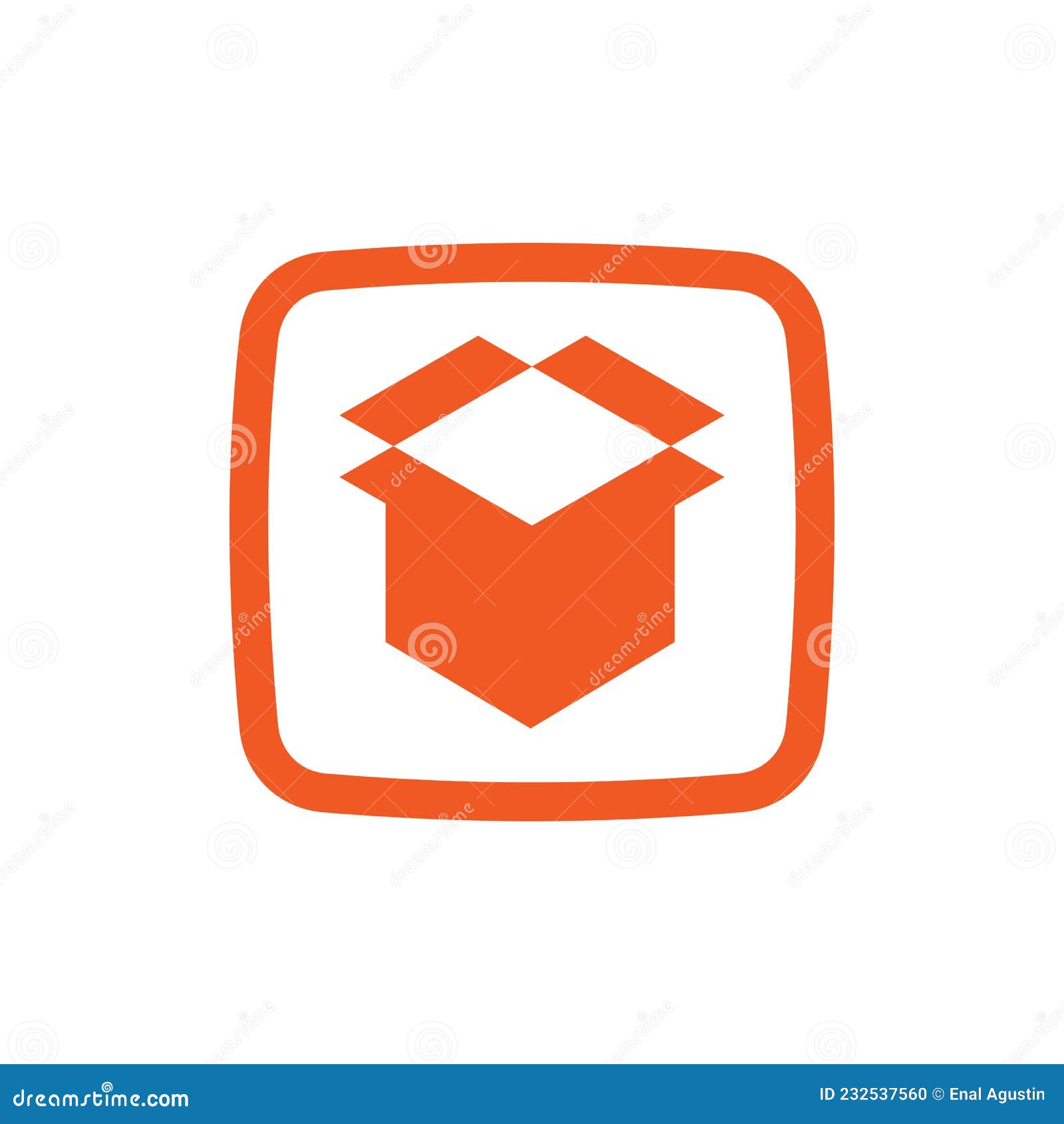 Box Gift Online App Tech Logo Design Stock Vector Illustration of